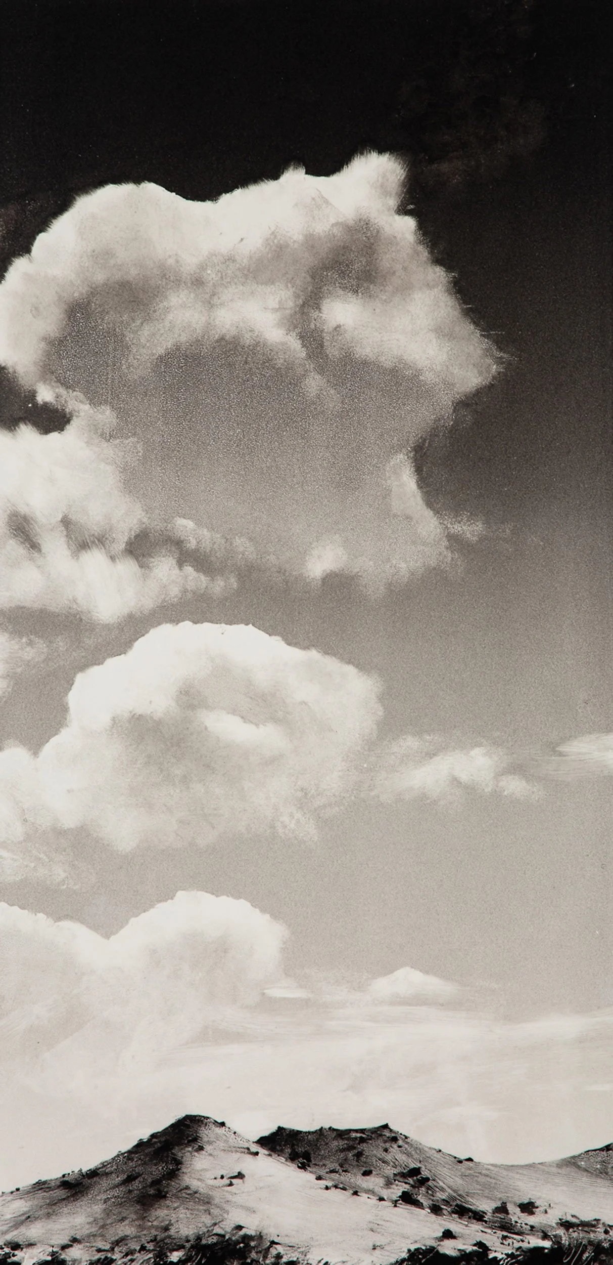 Wendy Orville - Ghost Ranch, monotype, 21.75 x 10.75, $3400