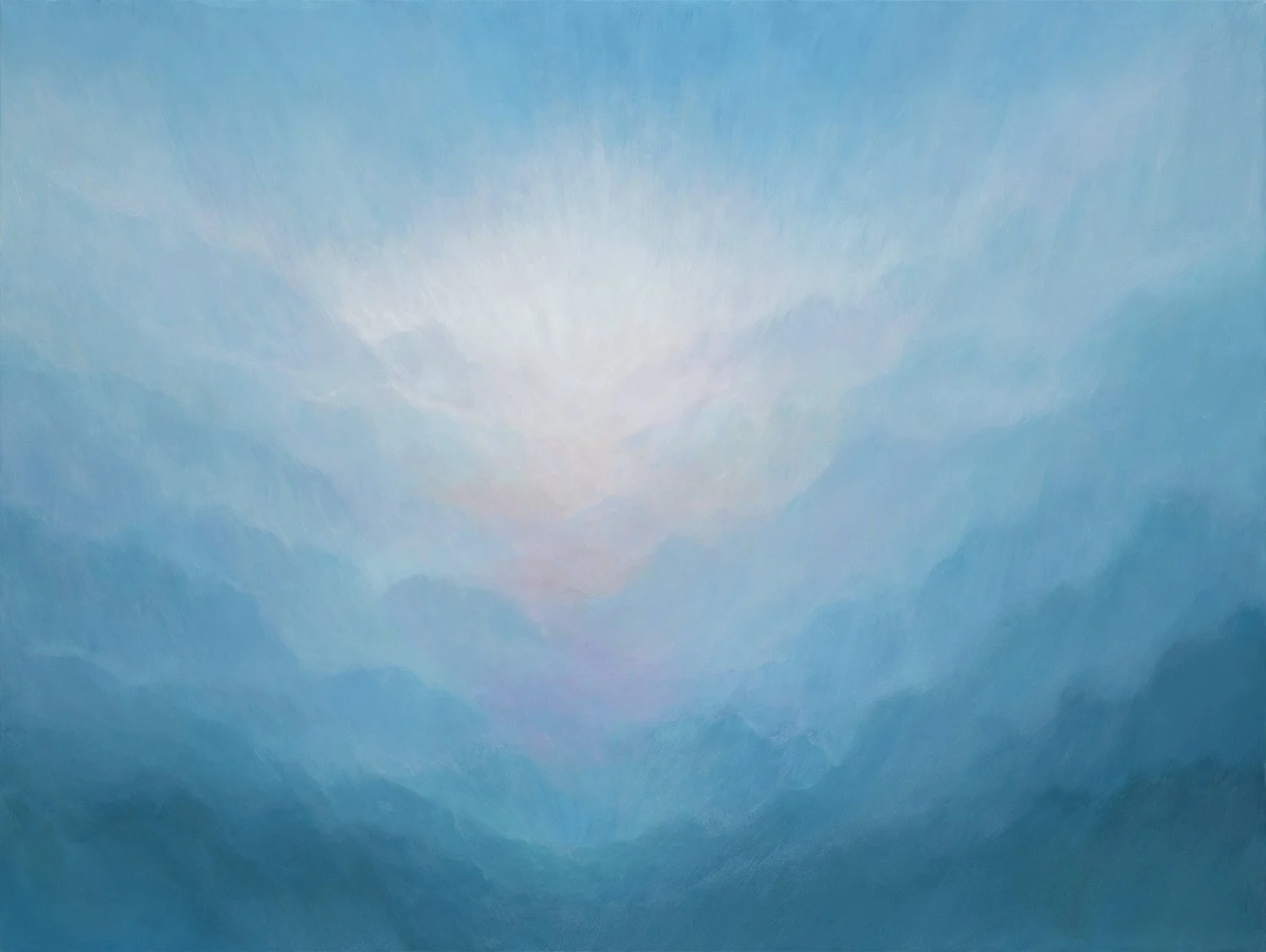 Carole Barrer - Blue 28, acrylic on canvas, 36 x 48 in.   $4200