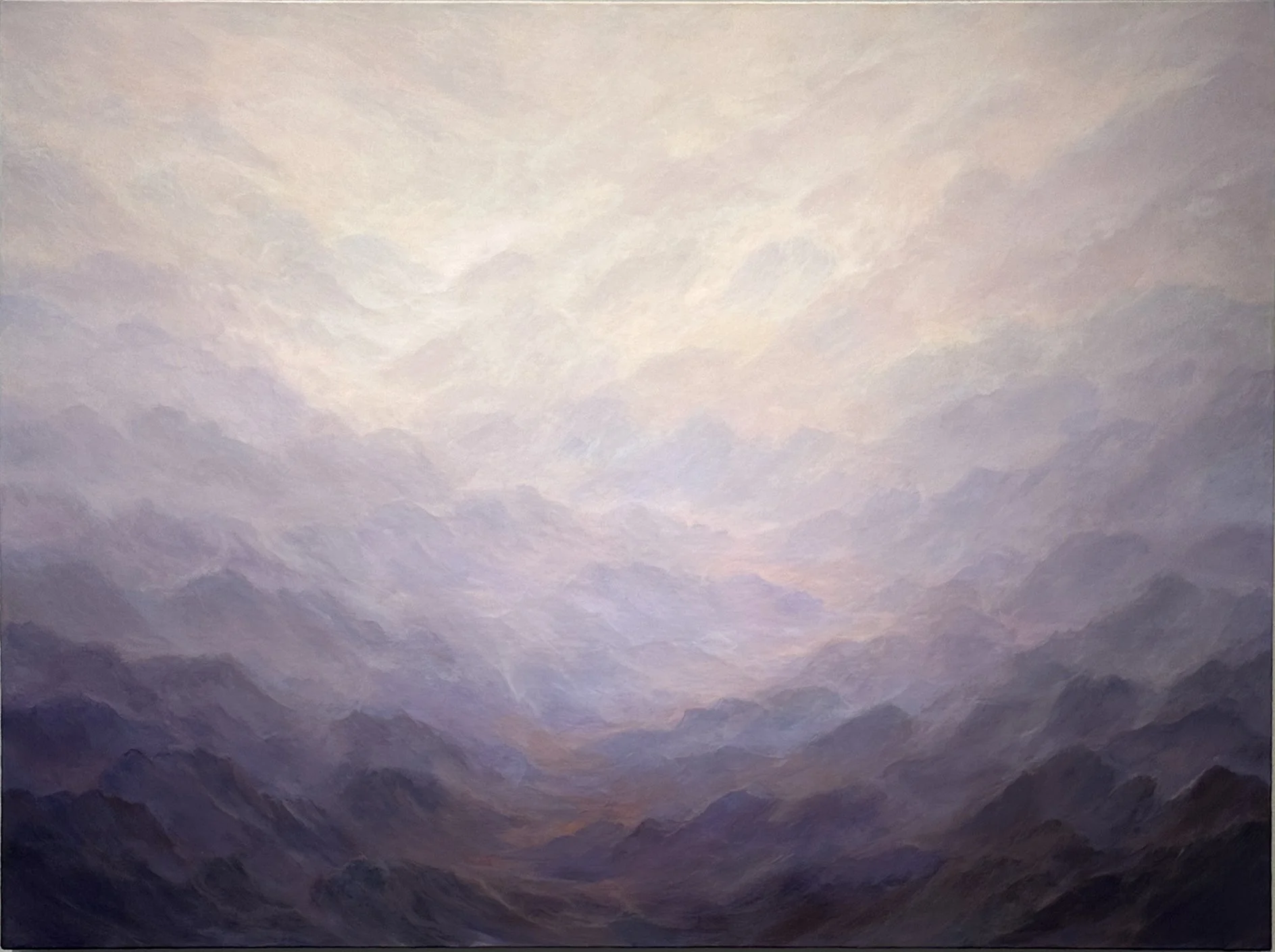 Carole Barrer - Lavender 5, acrylic on linen, 36 x 48 in.   $4200