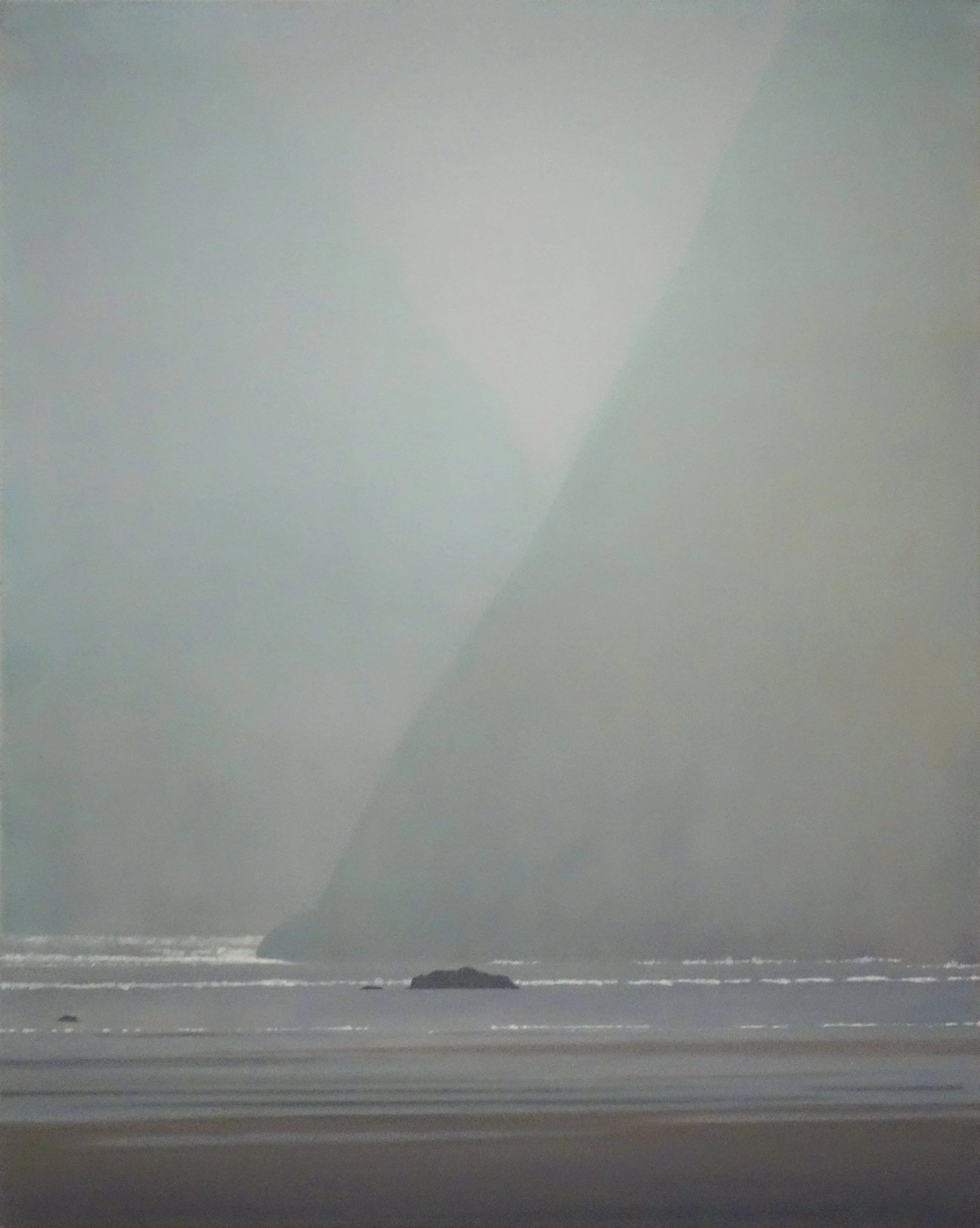 Fred Holcomb - Two Sea Stacks, oil on canvas, 50 x 40 in. $5400