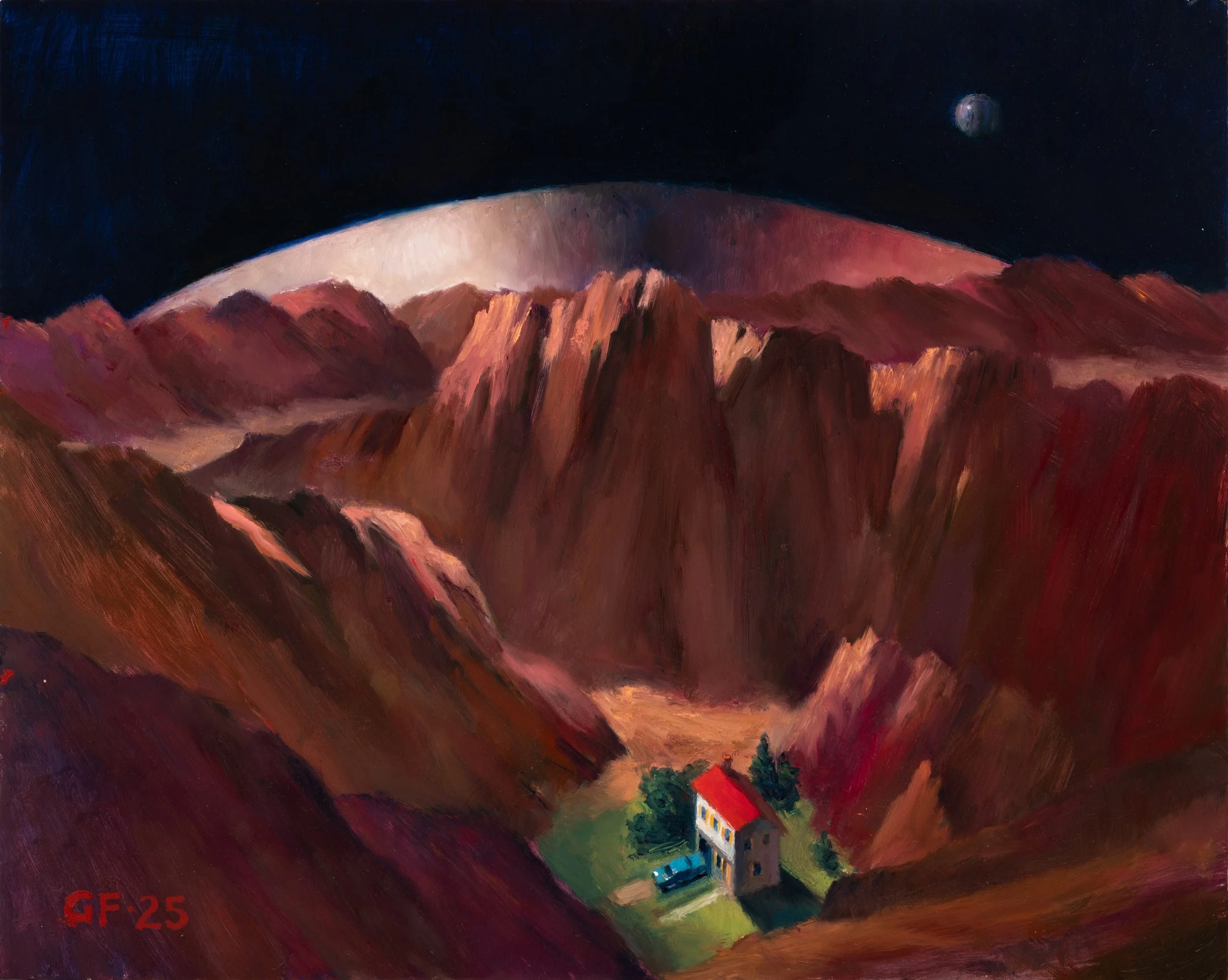 Gary Faigin - Nocturnal, 2025, oil on panel, 24 x 30 in. $6000