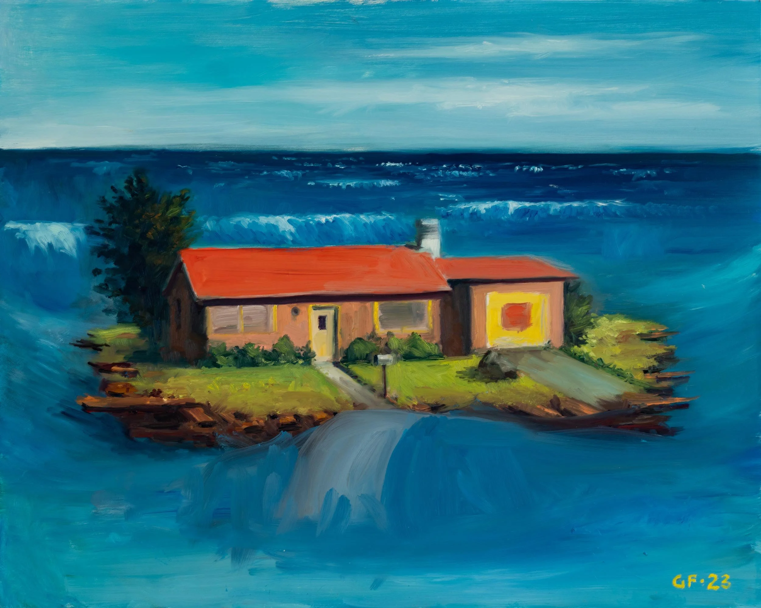 Gary Faigin - Oceanfront, 2023, oil on panel, 24 x 30 in. $6000