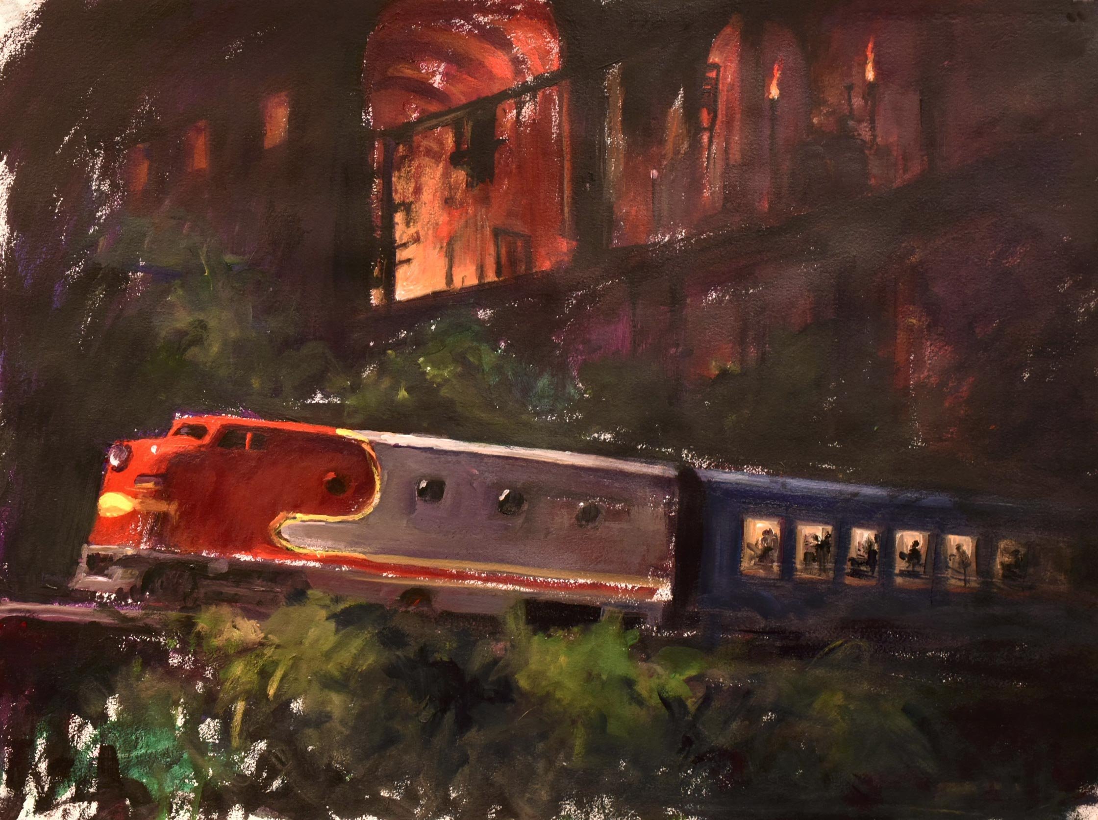 Gary Faigin - Study for Night Vision, oil on paper, 22 x 30 in. (unframed) SOLD