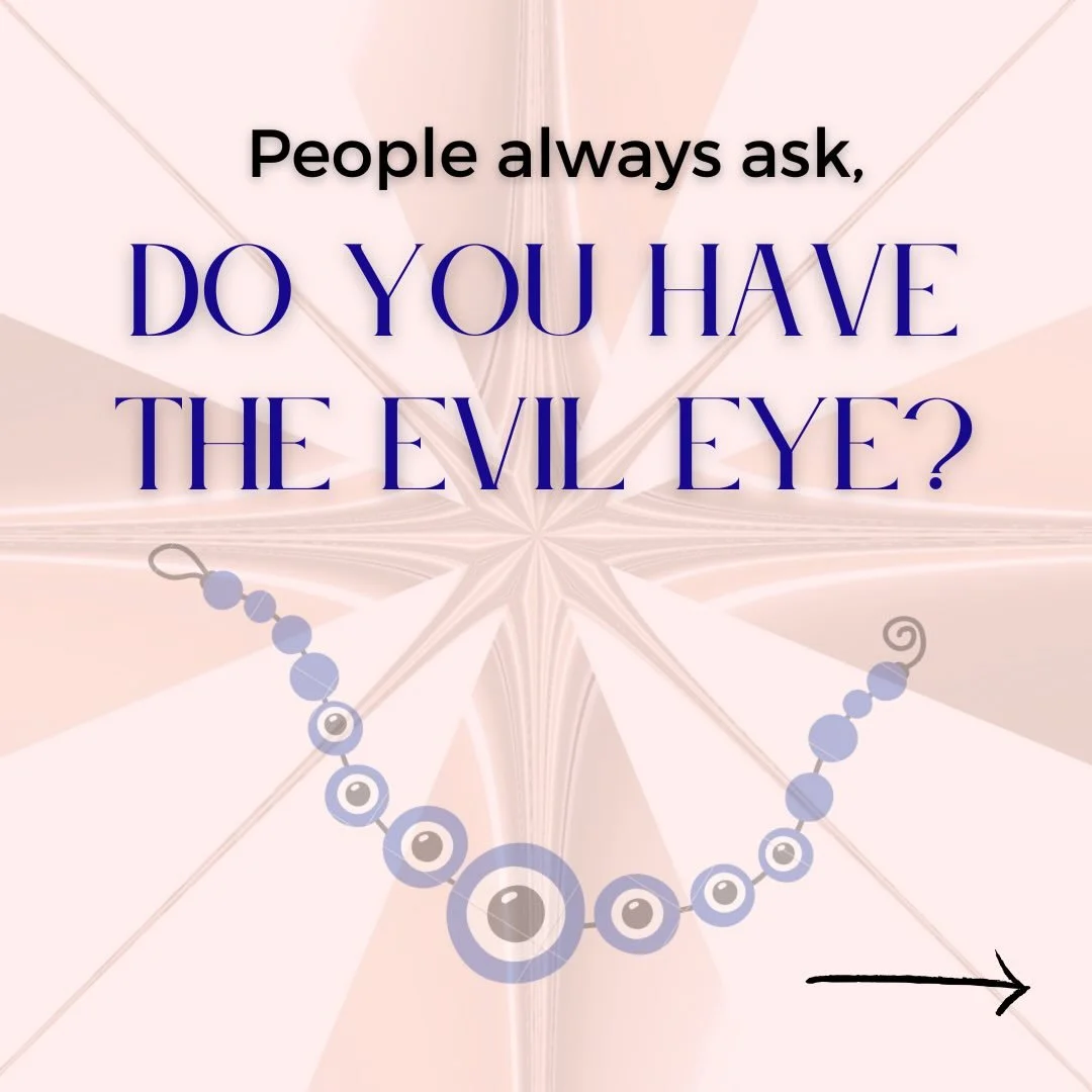 Konta di Odjo 👁️&zwj;🗨️🧿🪬

Many people ask me if I use or sell the evil eye. It is an iconic symbol&mdash;a blue eyeball&mdash;and goes by many names, mal de ojo being one of them, but I never felt called to use it. Not because I don&rsquo;t feel