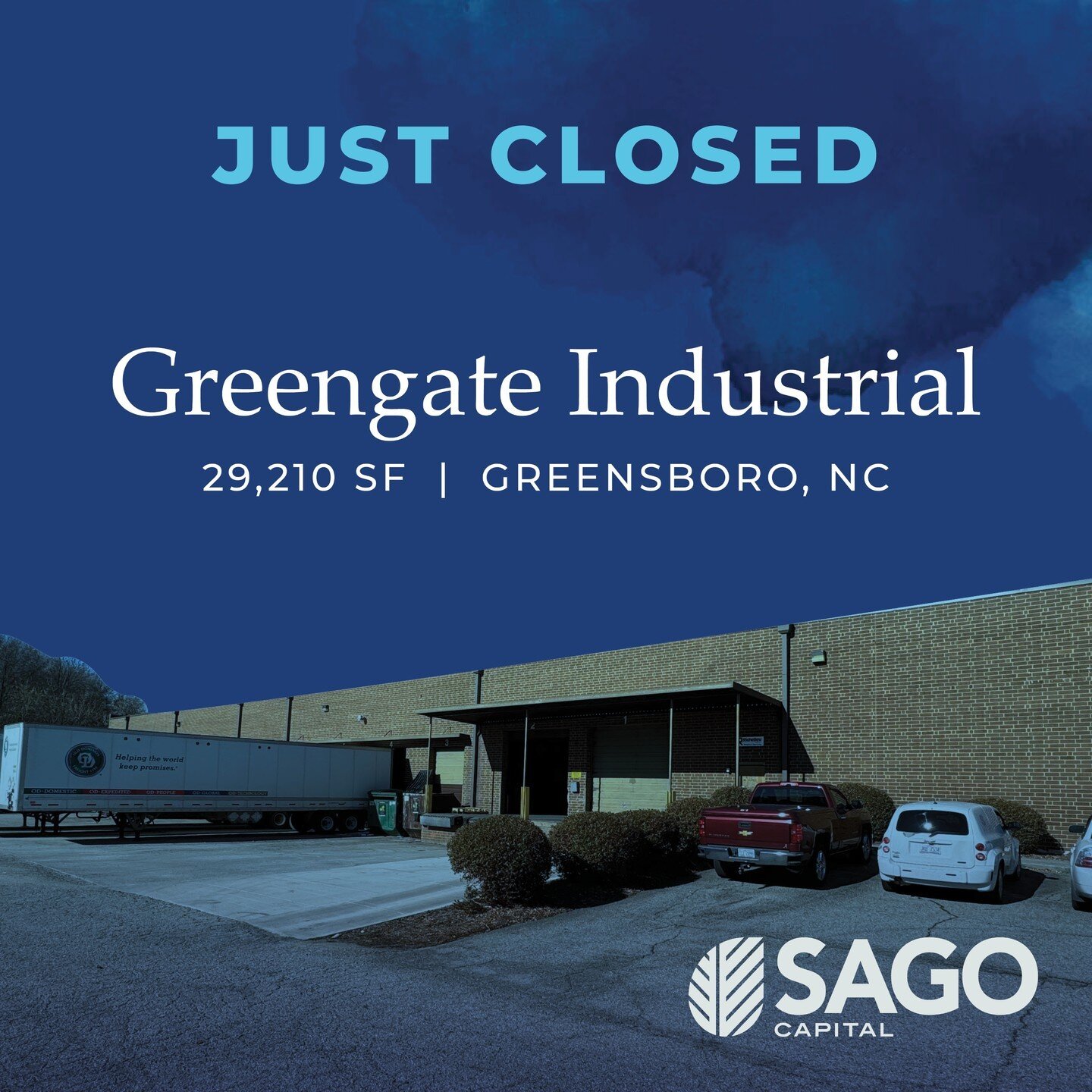 Sago recently closed on a the acquisition of a 29,210 sf single-tenant industrial warehouse in Greensboro, North Carolina. This asset is 100% leased to a multi-national, publicly traded tenant.