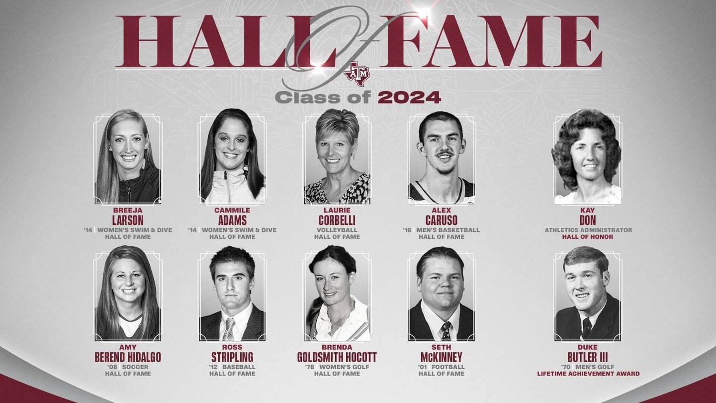 The Texas A&amp;M Letterman&rsquo;s Association announced the Class of 2024 inductees to the Texas A&amp;M Athletics Hall of Fame. @sethmckinney is included among eight Aggie legends! Seth played football at Texas A&amp;M from 1998 to 2001 where he w