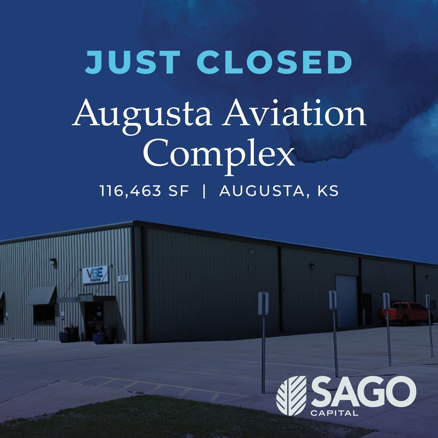 Sago Capital recently acquired a five-building industrial park in the Augusta submarket of Wichita, Kansas. The 116,000 sf property is fully occupied by VSE Corporation (NASDAQ: VSEC) a leading provider of aviation parts and repair services.