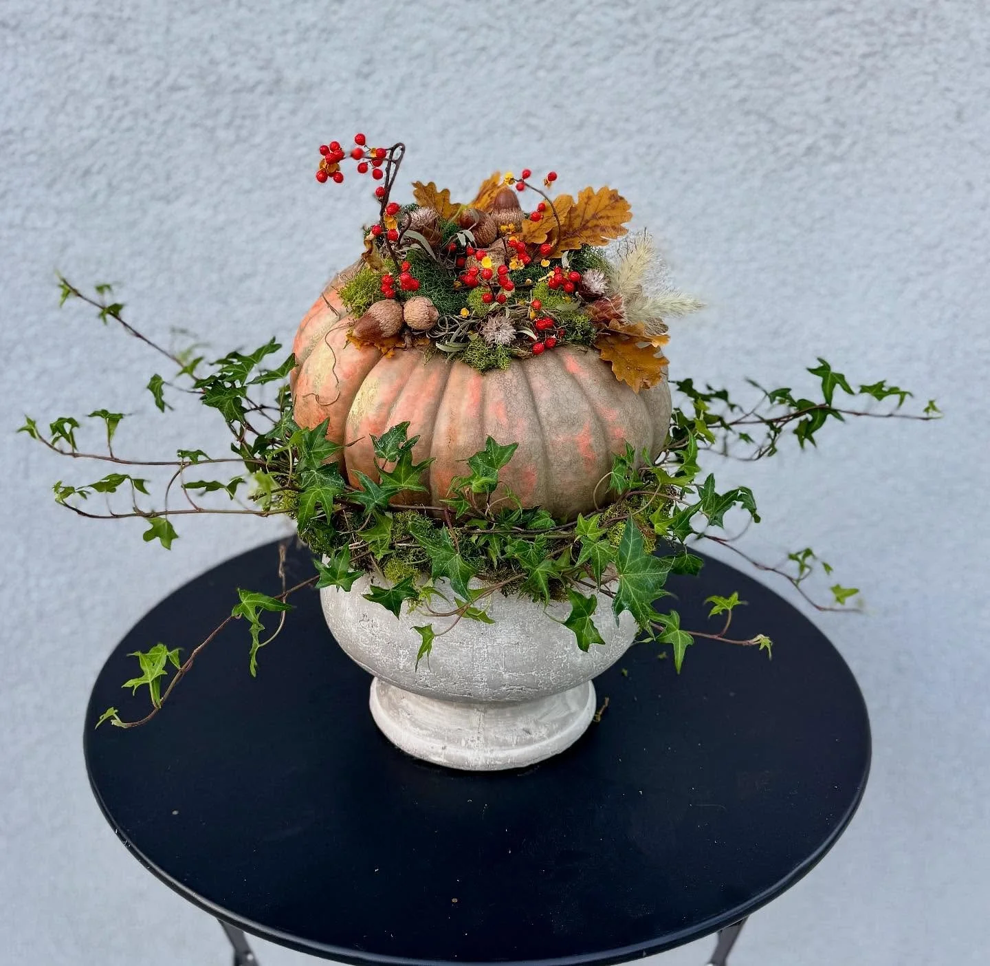 Our signature pumpkin centerpieces are back — handcrafted with seasonal elements to bring warmth to your autumn decor. Ideal for your table or as a lovely gift 🍂. DM to order before they sell out!