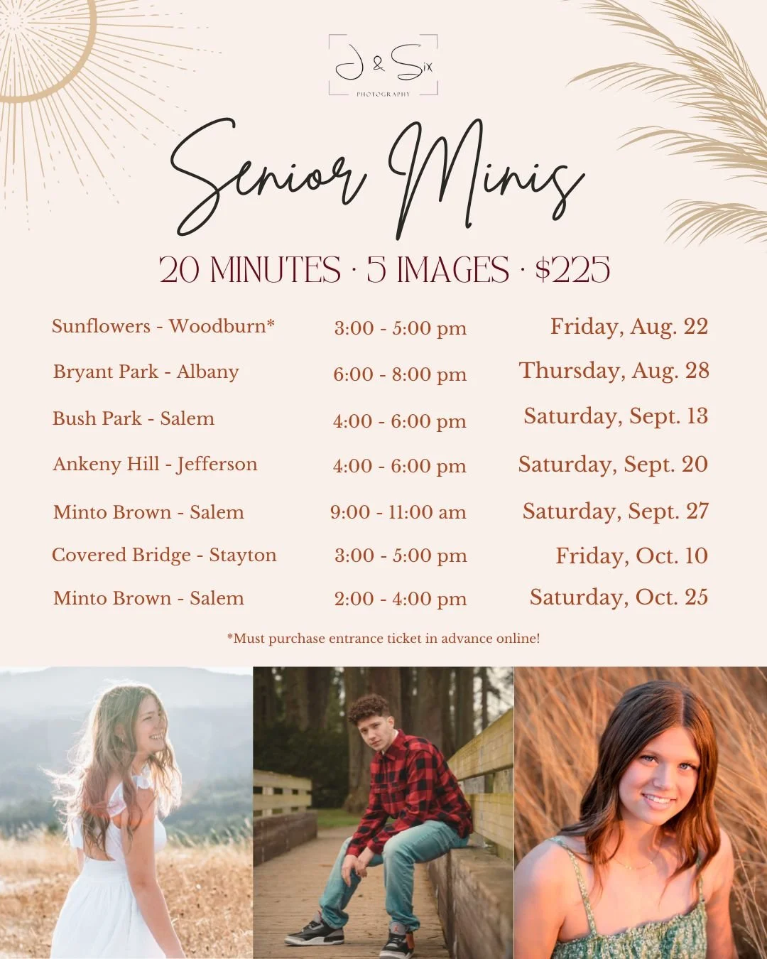 Senior Mini Sessions