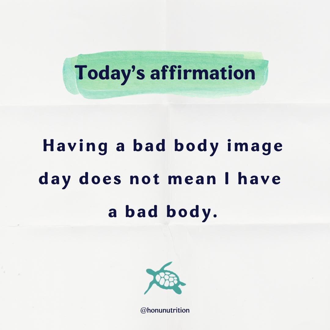 Say it with me: &quot;My body is a good body, even when I have a bad day.&quot; ⁠
⁠
💙⁠
⁠
How will you show yourself love and kindness this weekend?