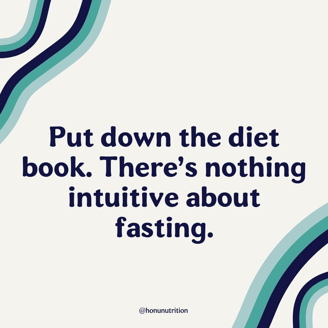 No matter what the latest celebrity-backed diet book says (I'm sure many of you know the one I'm referring to), fasting is not an intuitive lifestyle. ⁠
⁠
Particularly if you already have a stressed relationship with food, it's going to be hard to ta