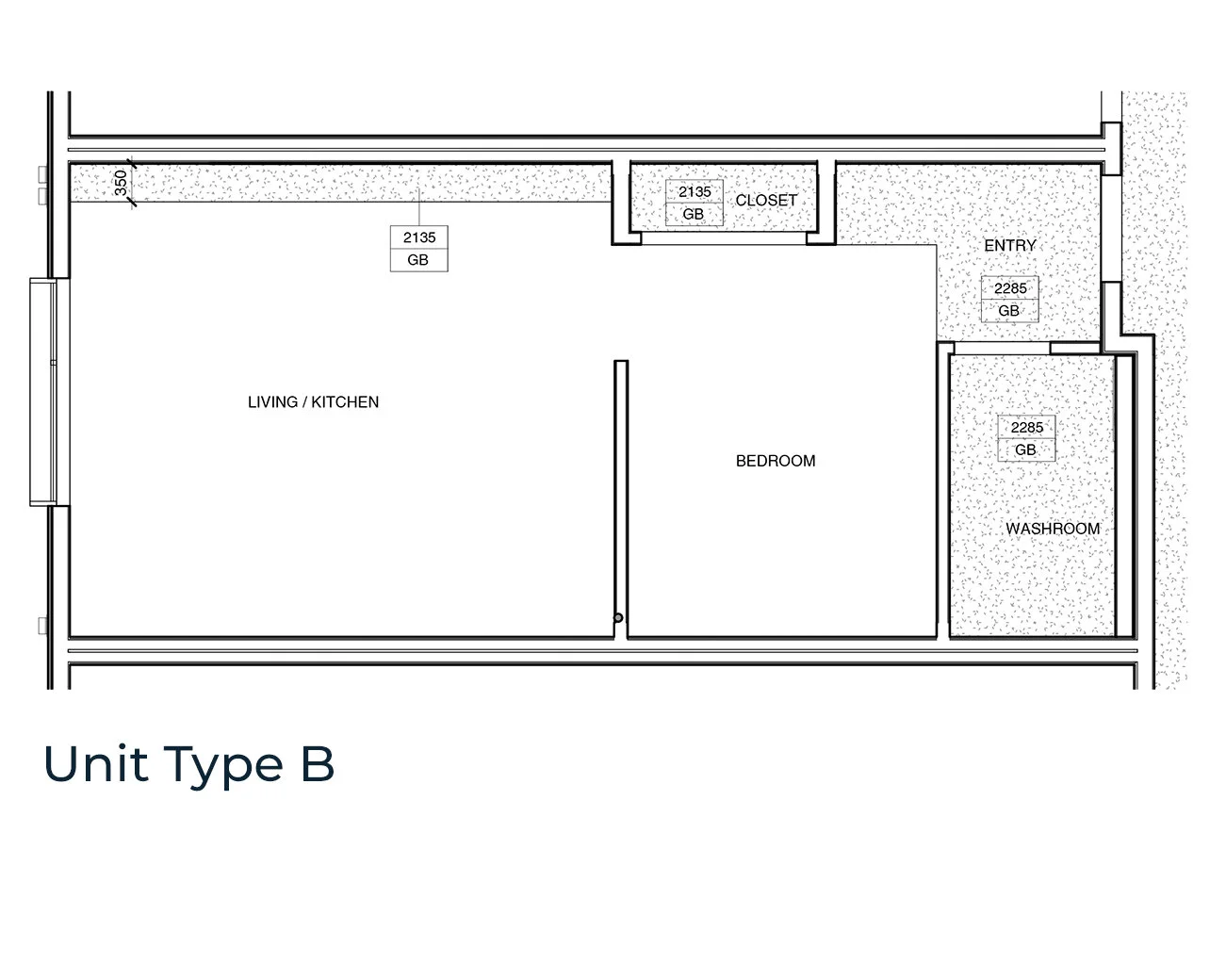 The Aranza, Open bedroom suite, Unit Type B