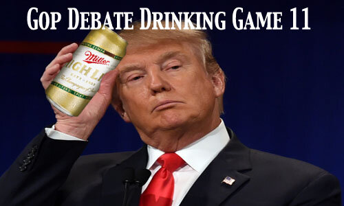 GOP Debate 11 Drinking Game! Less Carson, More Shots!