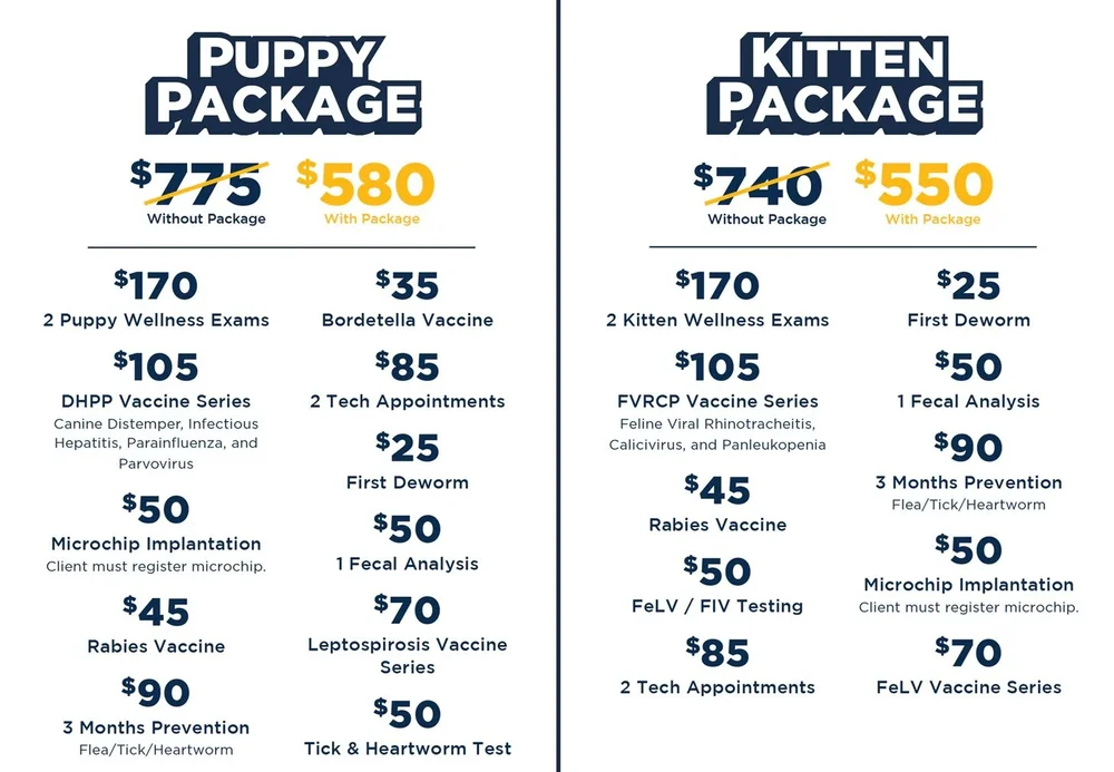 Southpaw Vet's Puppy & Kitten Packages — Southpaw Vet