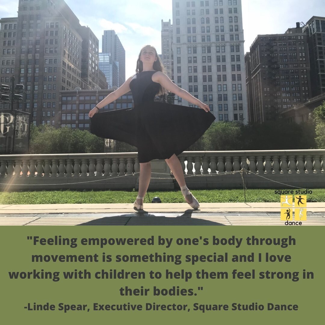 &ldquo;Feeling empowered by one&rsquo;s body through movement is something special and I love working with children to help them feel strong in their bodies.&rdquo; -Linde Spear, Founder and Executive Director, Square Studio Dance. #nationalnonprofit