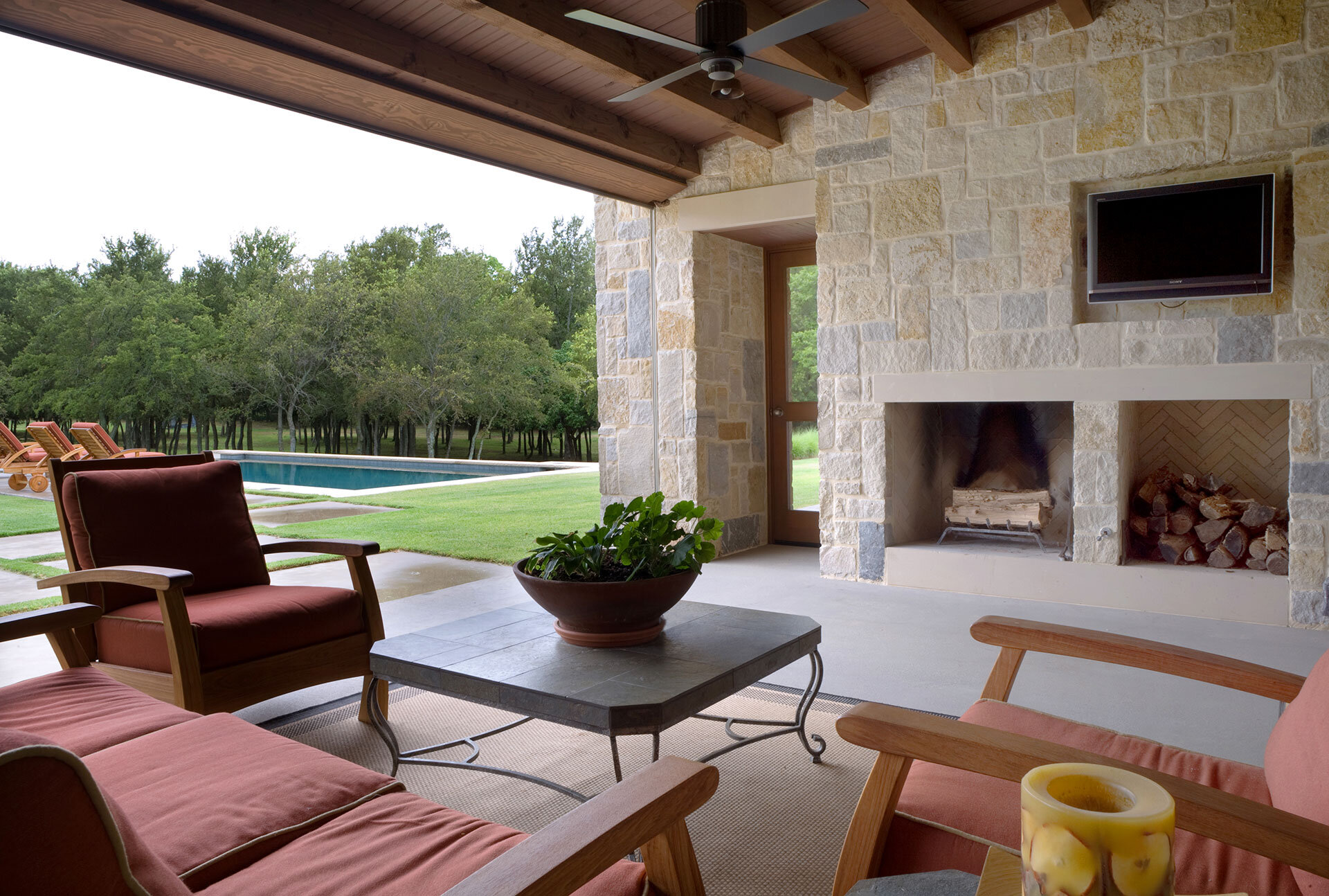  Interior designer Three Graces Interiors designed beautiful Texas outdoor entertaining options 