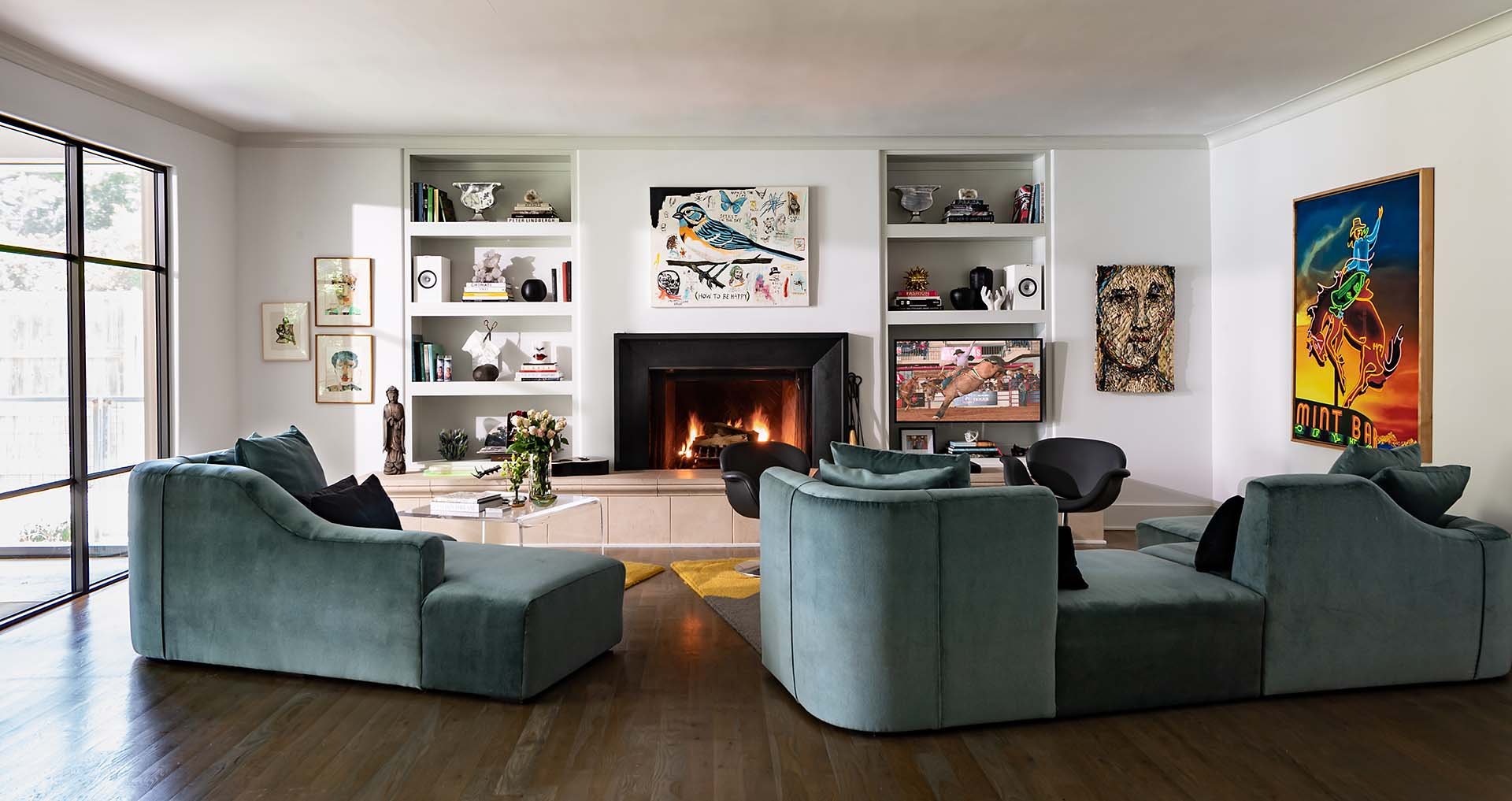  A Bernbaum/Magadini Architects custom display case for collection of western boots. 