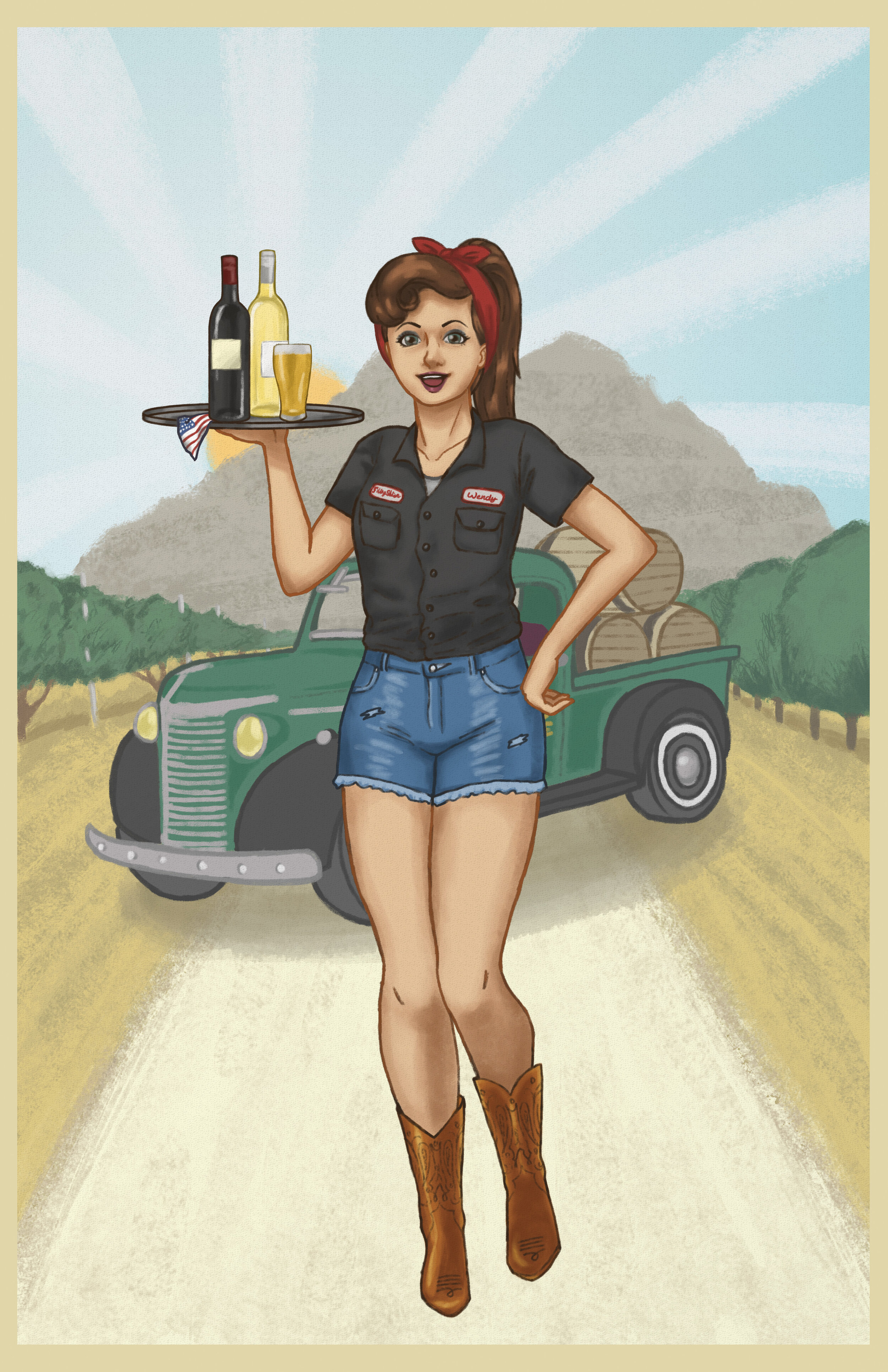 Poster for Suisun Valley Filling Station's wine club