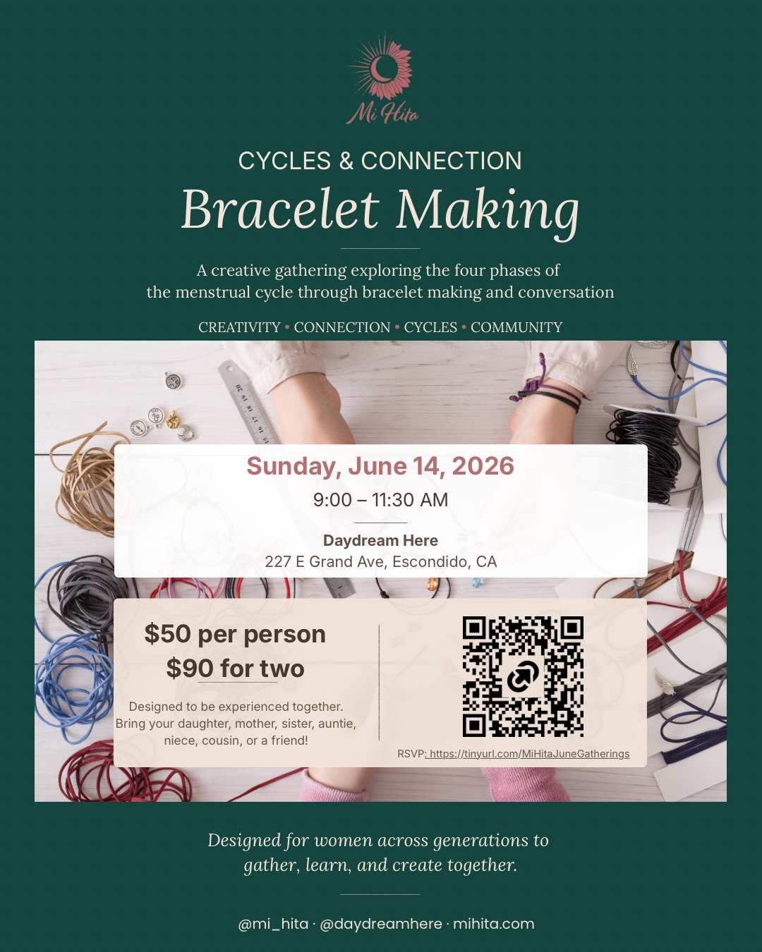 Cycles &amp; Connection: Bracelet Making Workshop