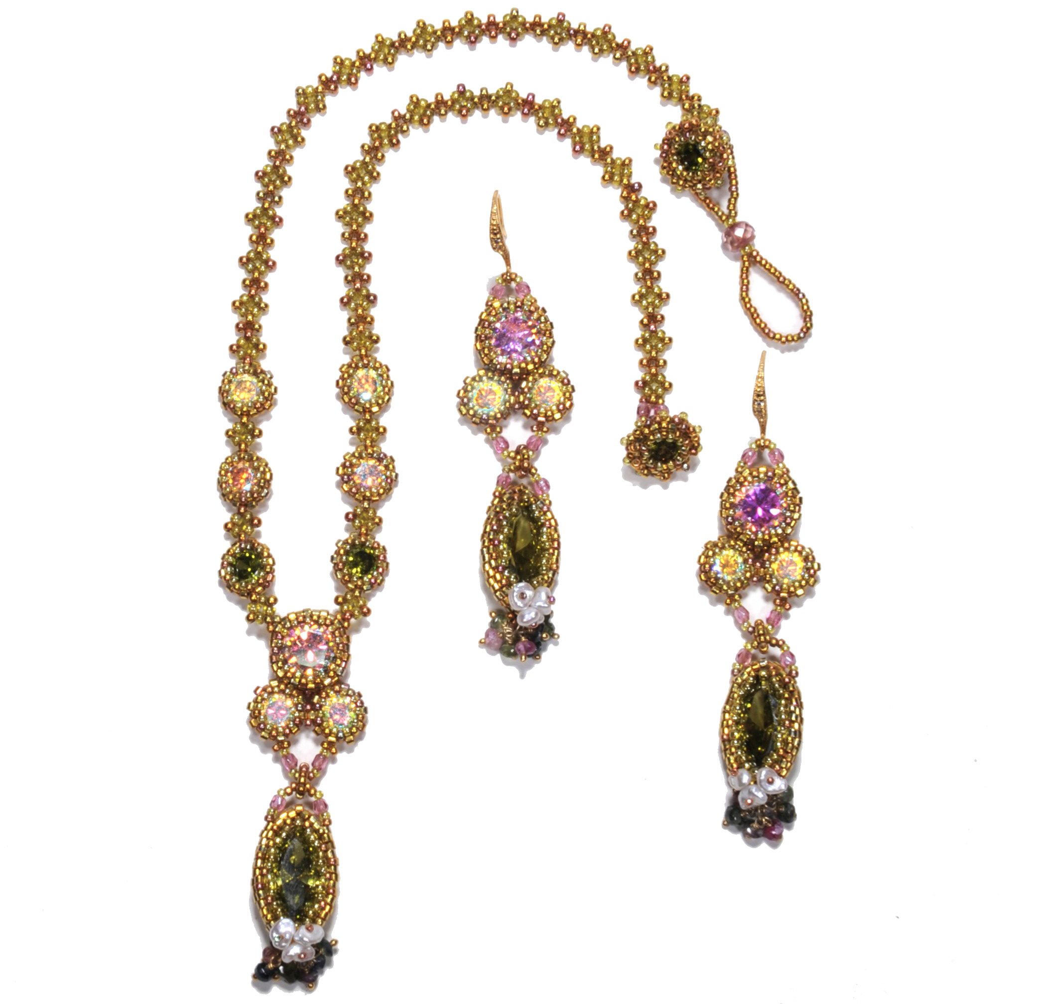 Breath of Spring Necklace and Earrings Parure
