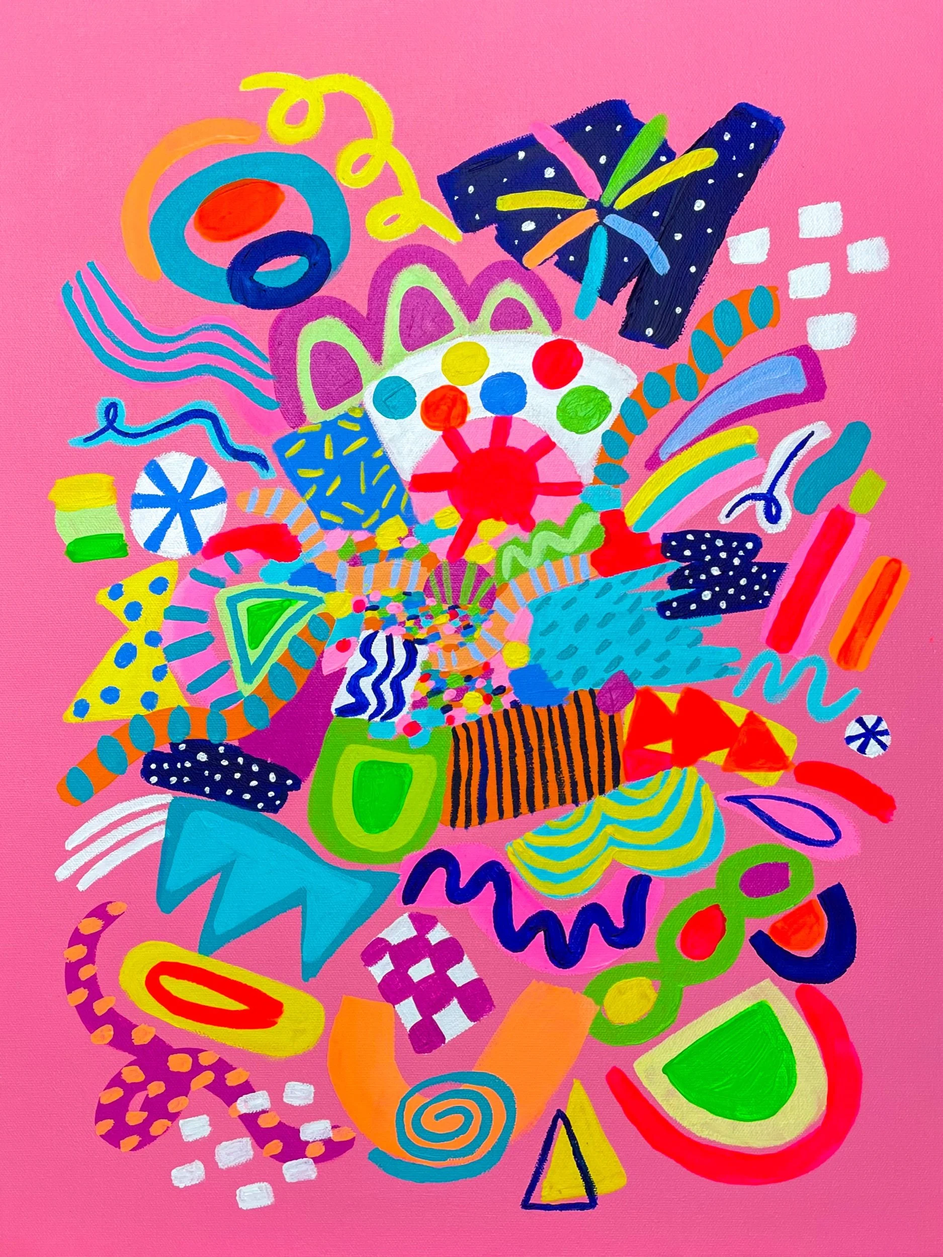 Neon Day, 18x24 inches, acrylic on canvas, 2021