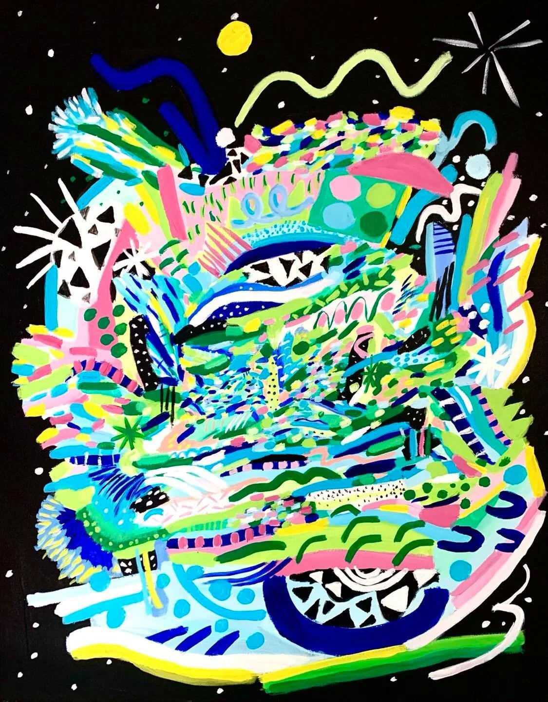 Moon dance, 24x30 inches, acrylic on canvas