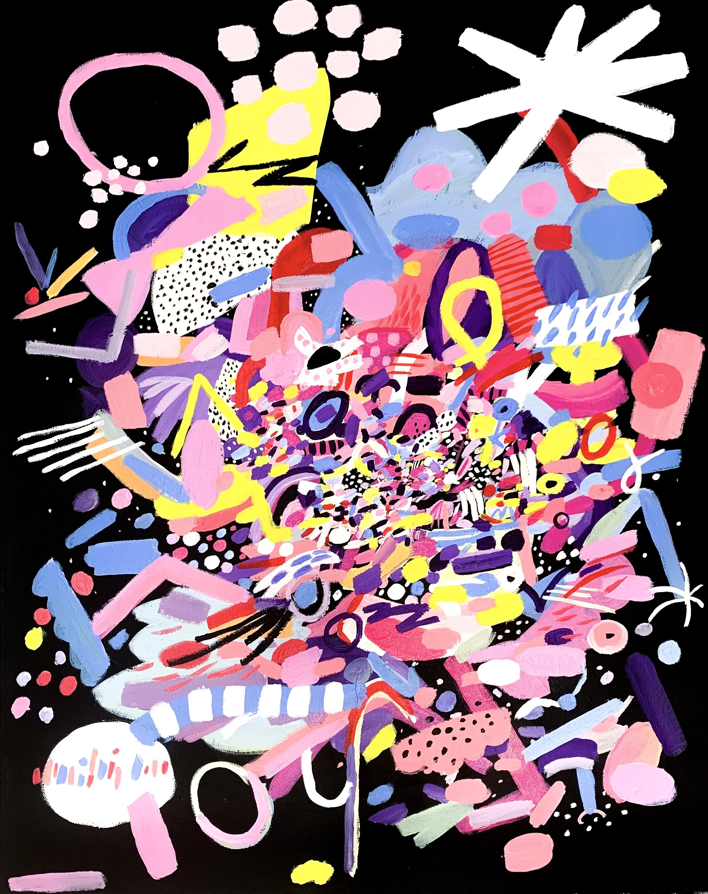 Happy thots with happy thoughts, 24x30 inches, acrylic on canvas