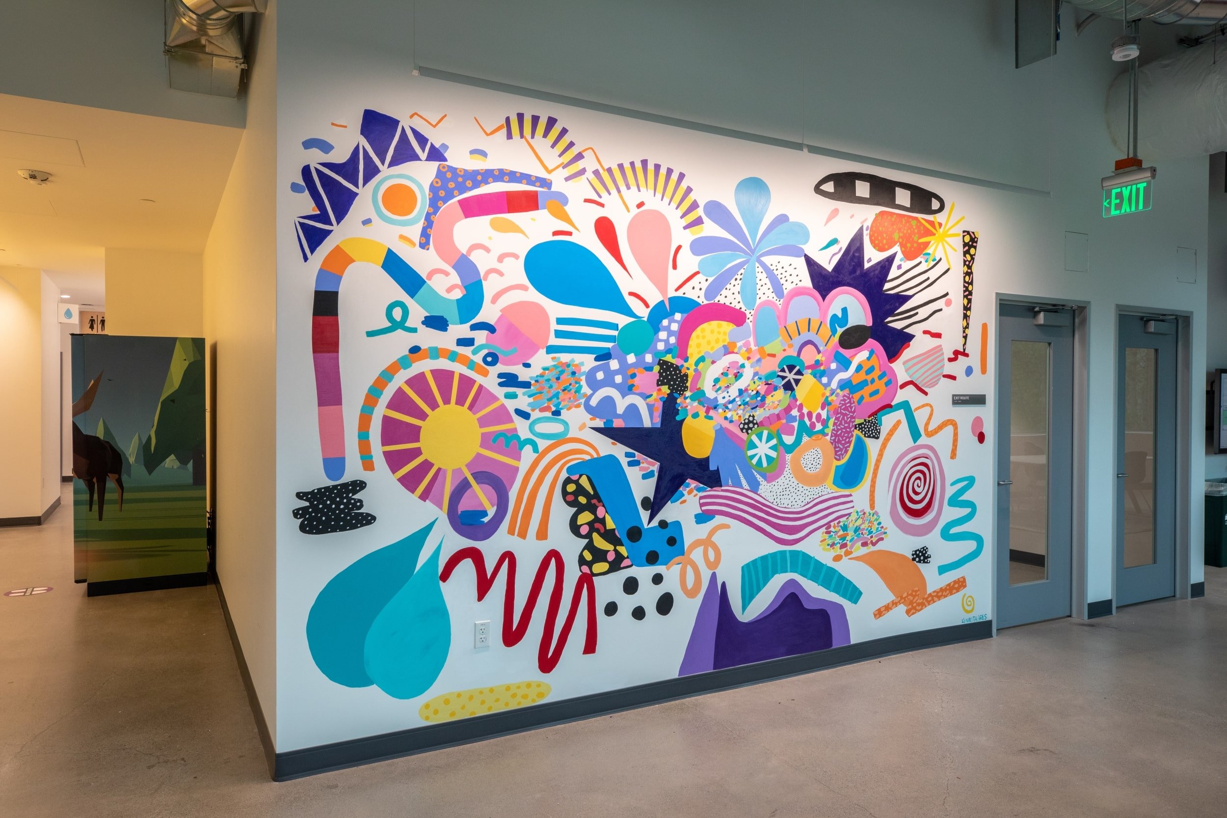 Mural for Meta Open Arts, Redmond WA, 2021
