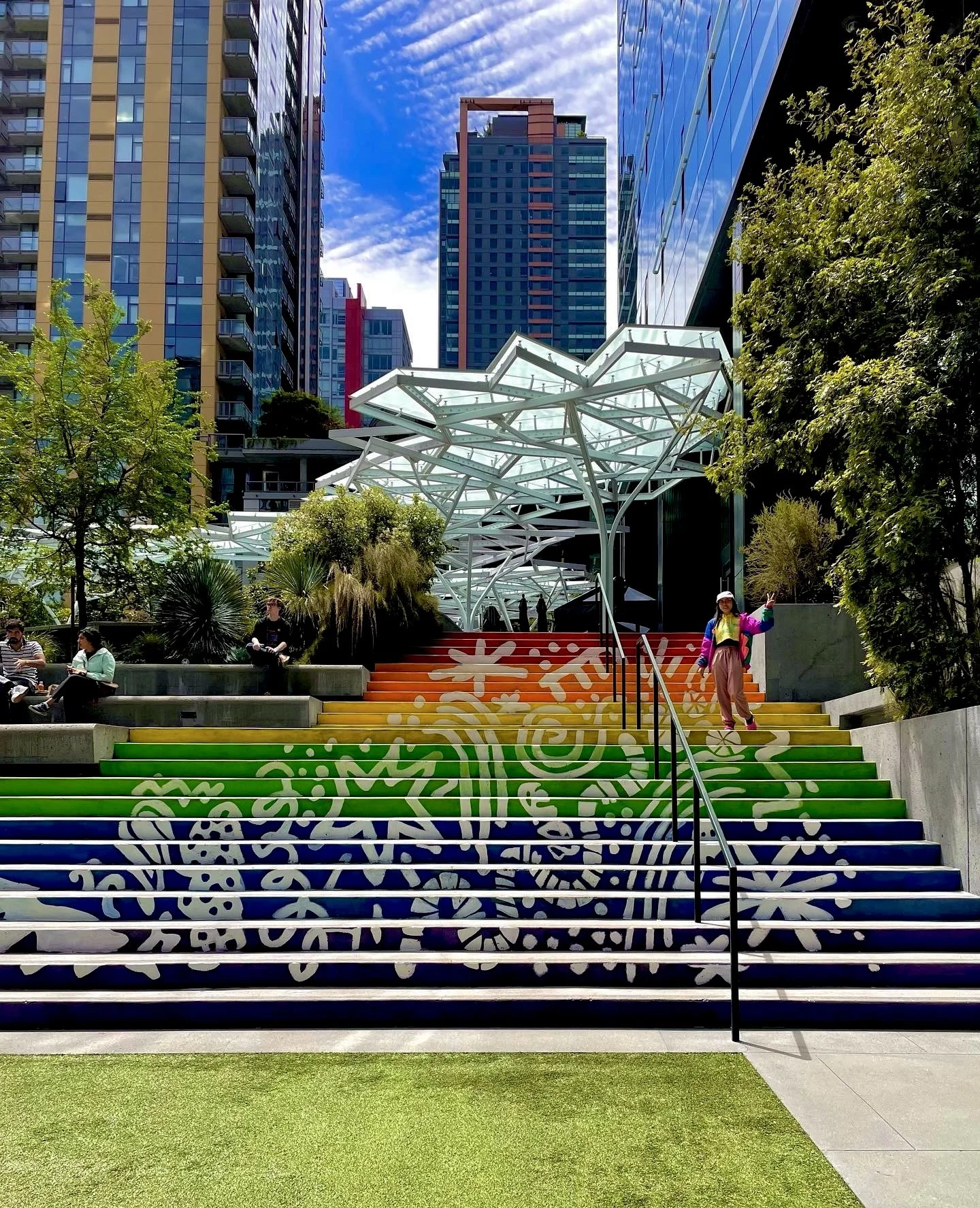 Mural at Amazon Staircase, in partnership with Urban ArtWorks, 2022