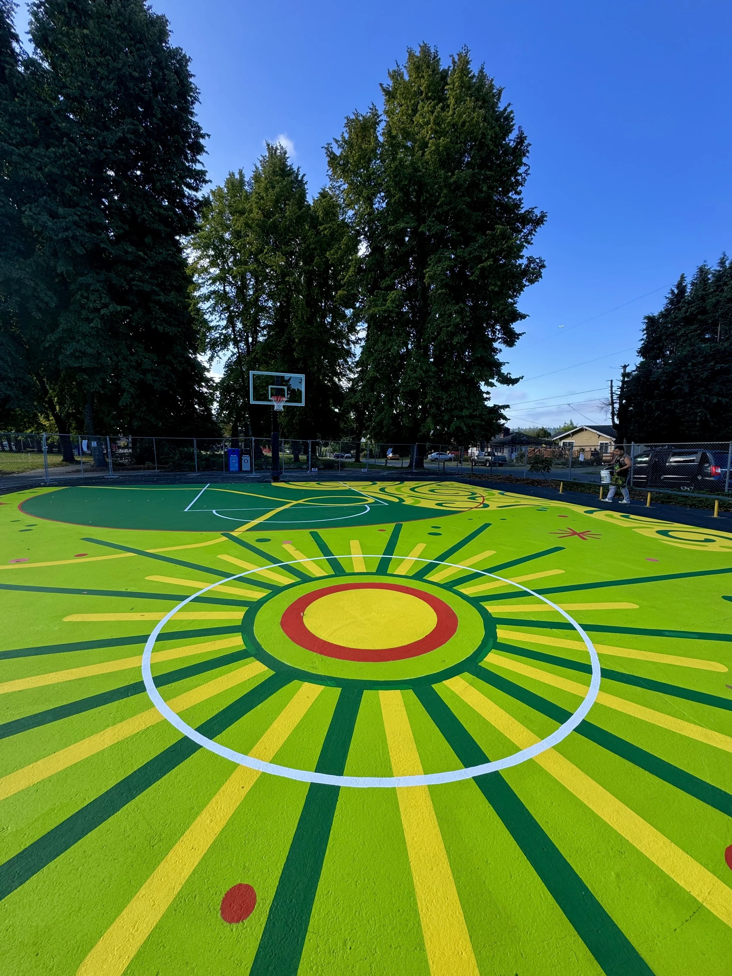 Sports Court Mural at Benefit Park, for Seattle Storm WNBA, 2026