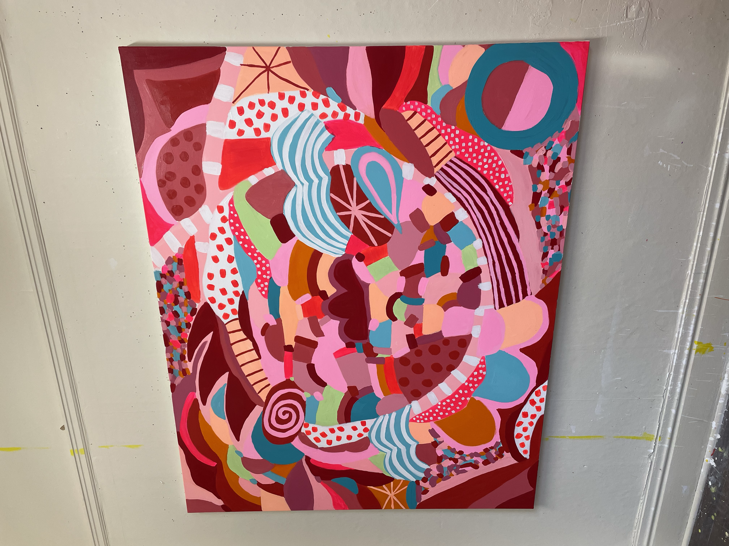 Scorpion Sting, acrylic on canvas, 60x48 inches, 2022