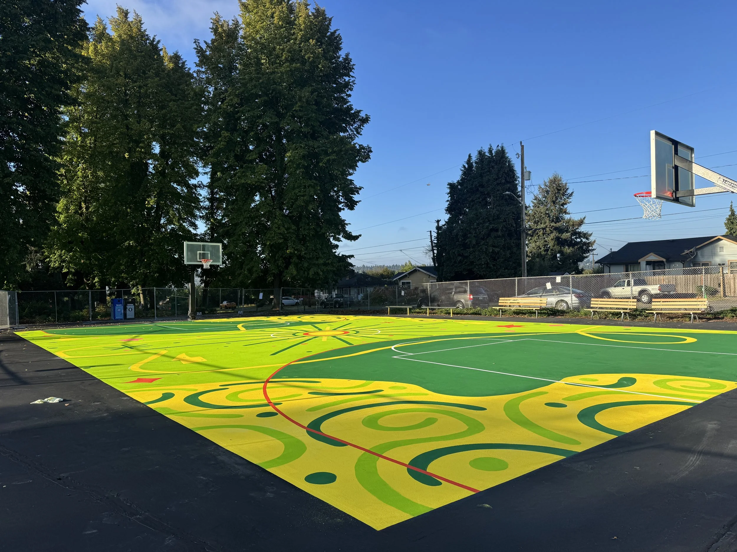 Sports Court Mural at Benefit Park, for Seattle Storm WNBA, 2026