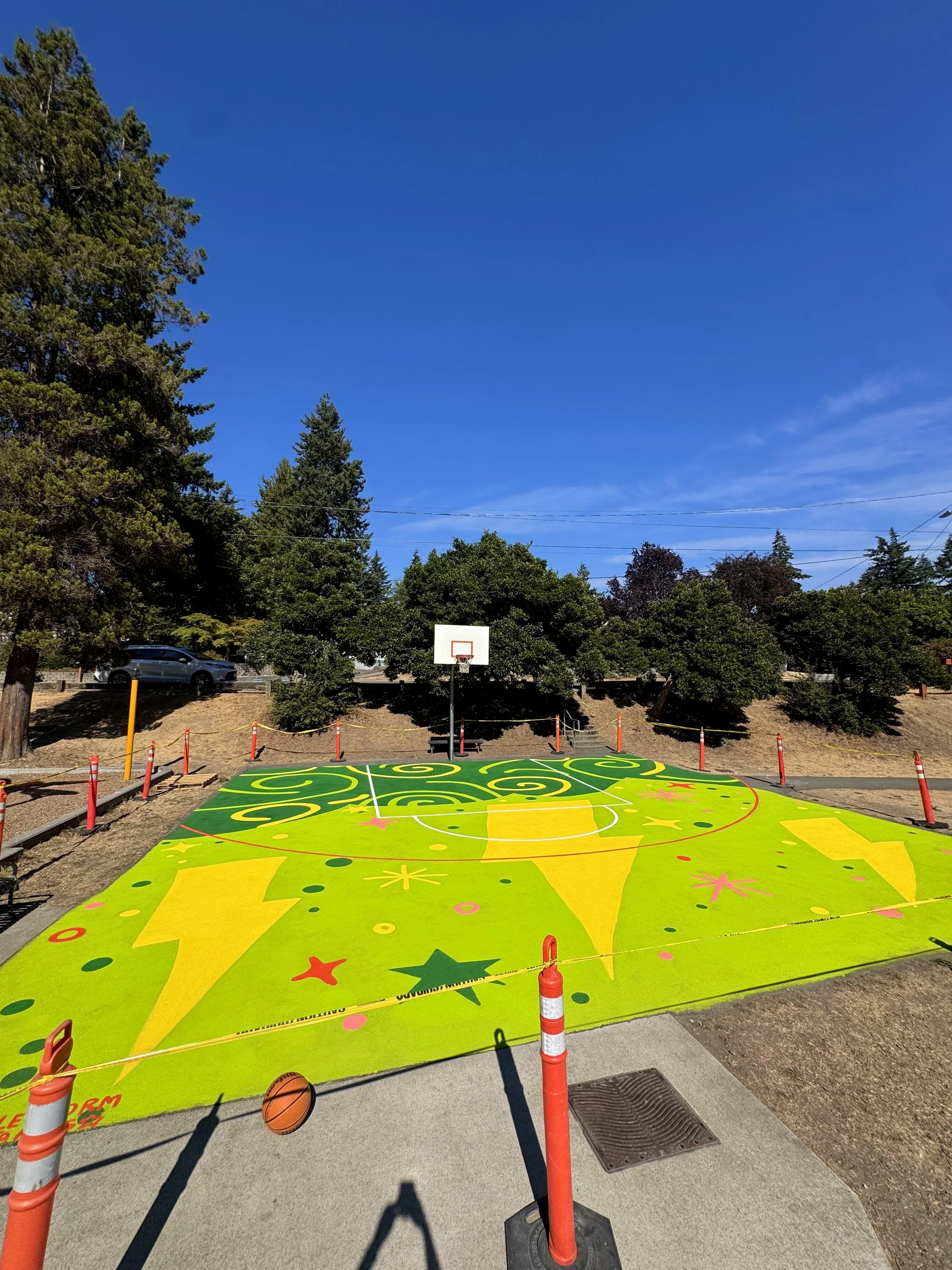 Sports Court Mural at Victory Heights, for Seattle Storm WNBA