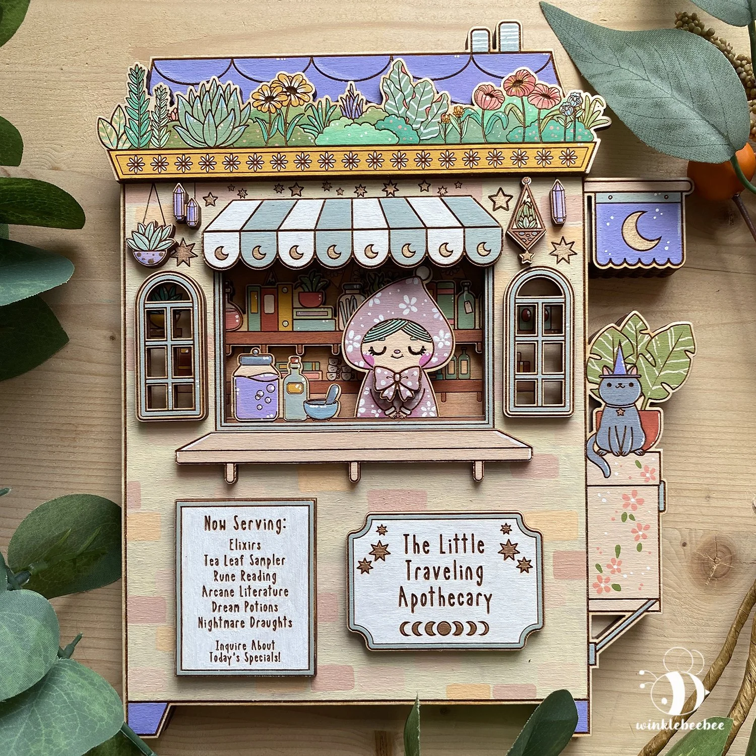 Layered wall art: Traveling Apothecary