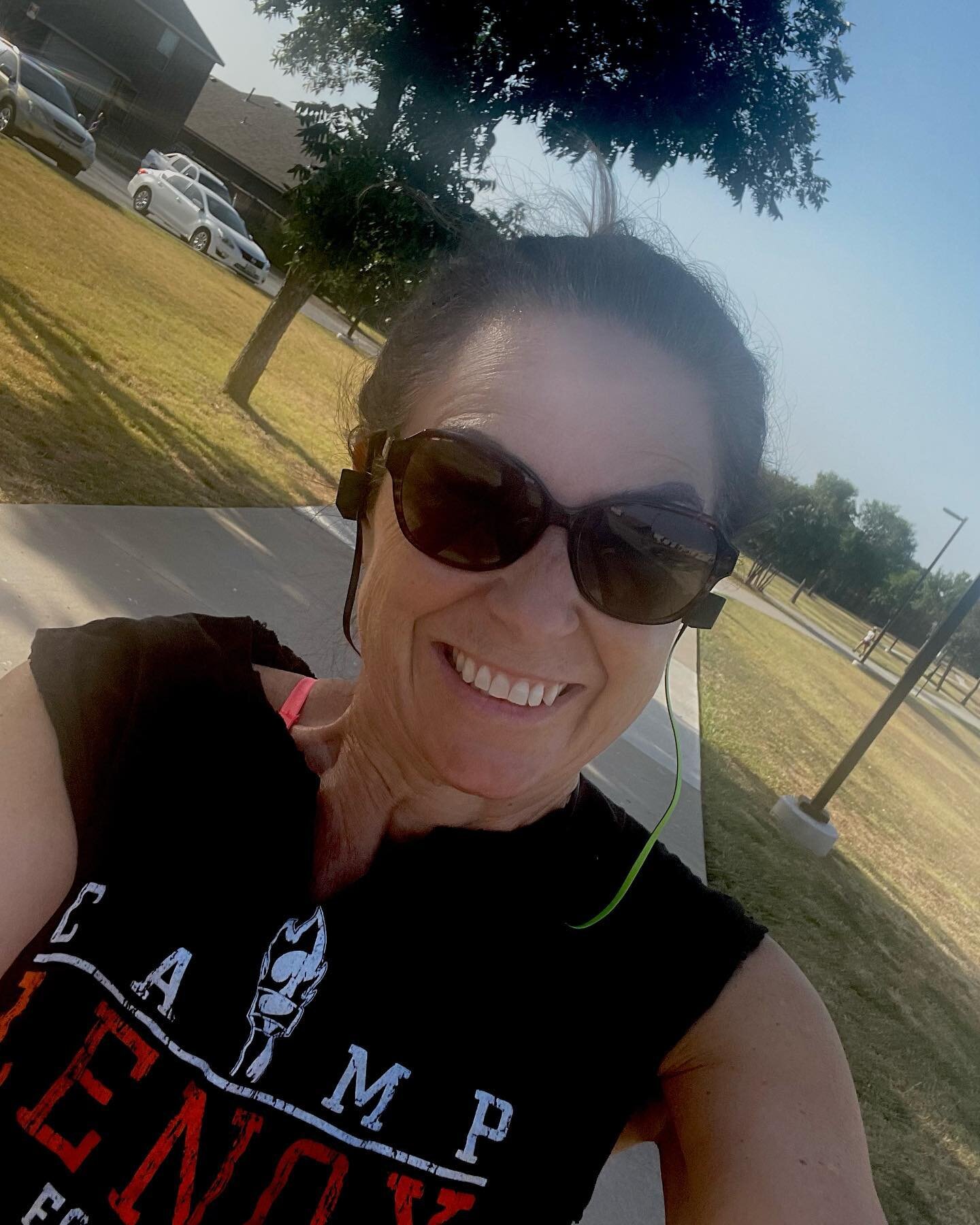 It&rsquo;s been super hot and sometimes it takes great motivation to get outside. This morning I pumped out 2 miles before I couldn&rsquo;t keep the sweat out of my eyes 😪 
&bull;
&bull;
&bull;
#texassummer #moveyourbody #lungdisease  #chronicillnes