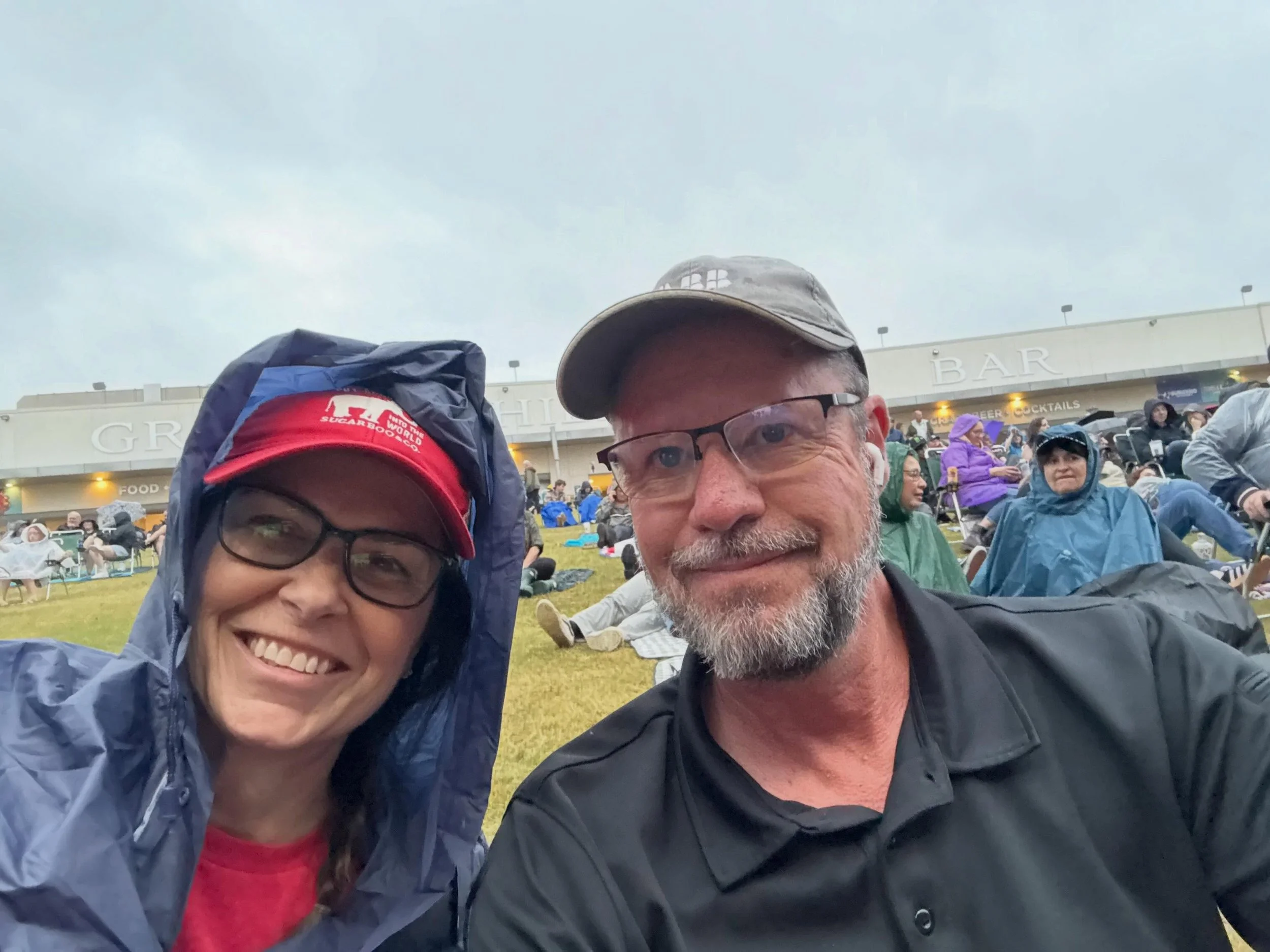 Rain or Shine&hellip;. Super Soggy in last nights case&hellip; Sting 3.0 was amazing. 

After 1.5 hour delay&hellip; Sting didn&rsquo;t mess around. Interacted and played nonstop for 90 minutes. 

The grounds were a soaked, muddy mess. So we weren&rs