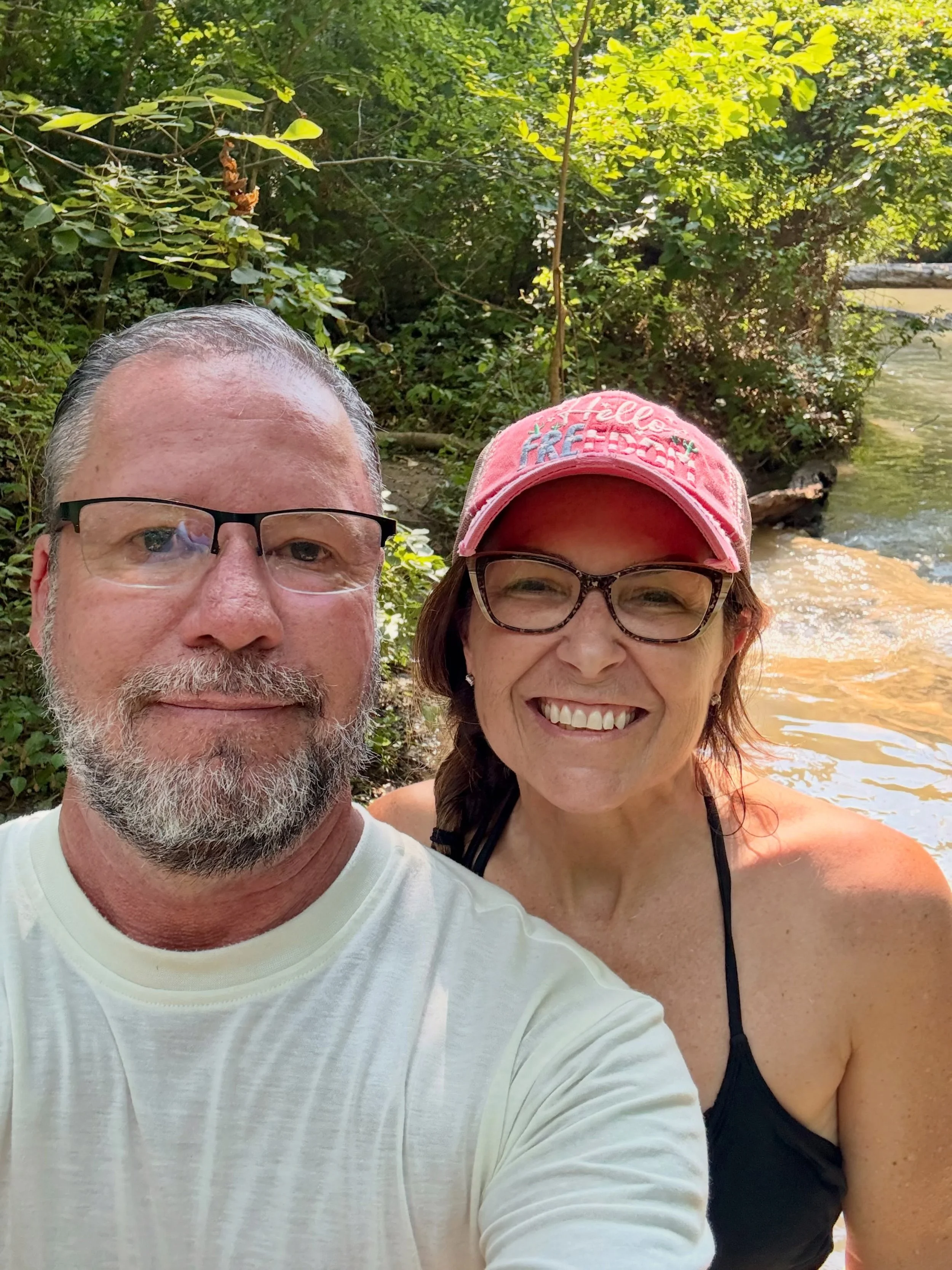 Took a Sunday drive to Little Niagara in Oklahoma&hellip; we enjoyed the cold water and being surrounded by trees. 
&bull;
&bull;
&bull;
#sunday #summer #lifeisgood