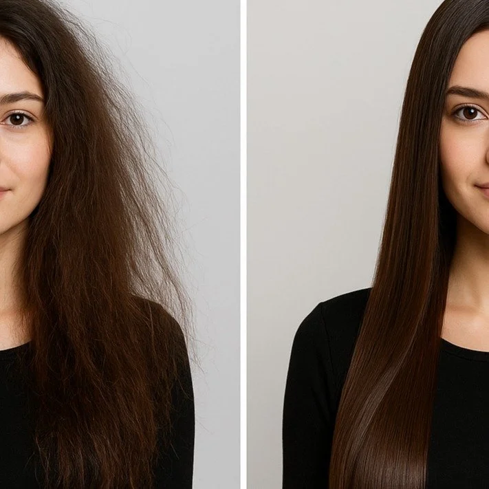 K-Gloss is a hair treatment system that is effective for fighting frizz and enhancing shine by sealing the hair cuticle. It is available as both a professional salon treatment and a milder, at-home version. 
What is K-Gloss?
K-Gloss i