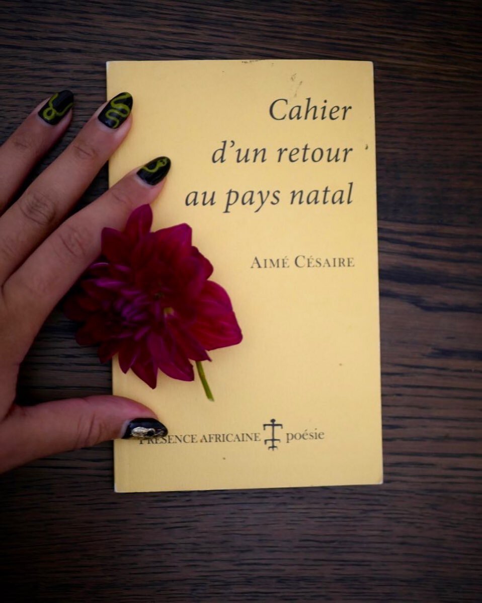 Reading C&eacute;saire in French today just because 🥀 @presenceafricaine ❤️&zwj;🔥 Black Bookshops. Now actually glad I was required to take French for Reading in grad school. 

*Notebook of a Return to the Native Land*