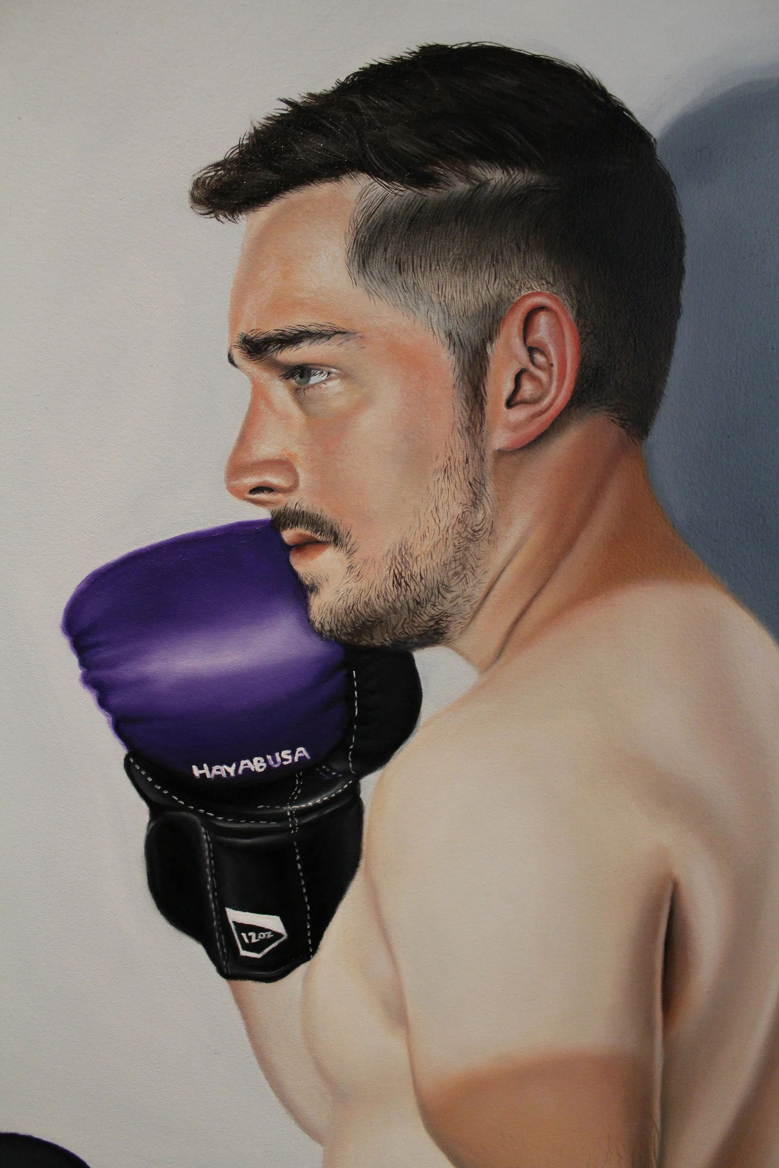 Nathaniel as Mirth (The Three Graces II), samantha harrison art, oil painting, hyperrealism, photorealism, hyperrealistic painting, portrait painting, edmonton artist, alberta artist, canadian artist, portrait, mythological painting