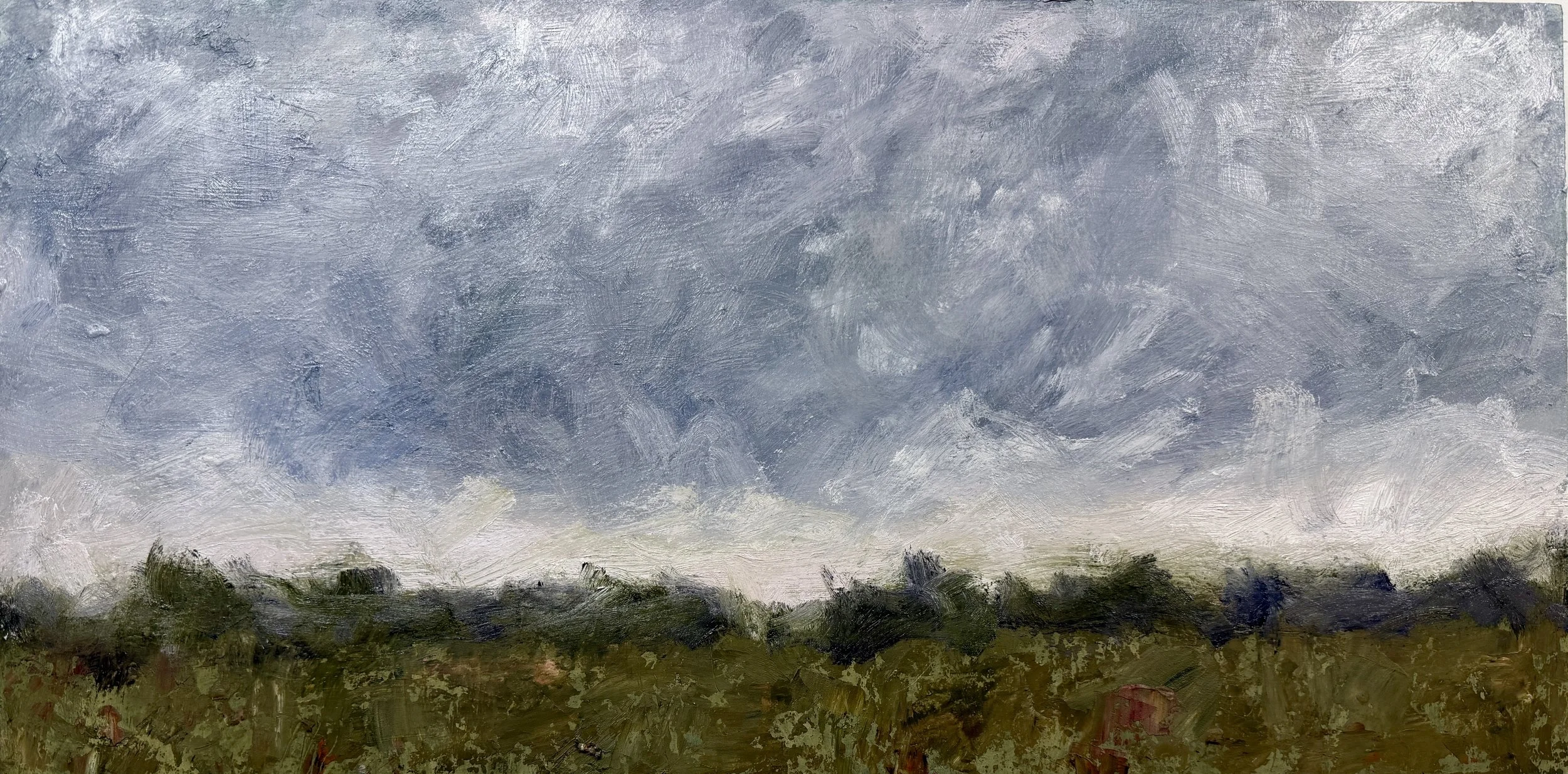 "Watching a Wistful Wind"   24" x 12"