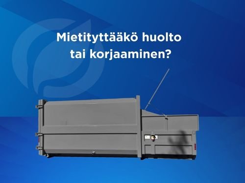 Jätepuristimen huolto? Jätepuristimen korjaus? Huollamme, korjaamme, maalaamme ja fiksaamme.