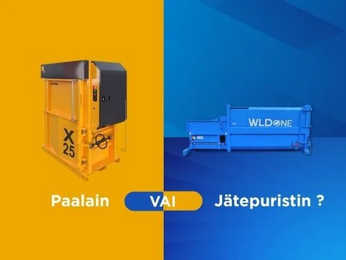 Oikean jätehuoltoratkaisun valinta riippuu jätteen määrästä, jätejakeesta ja käytettävissä olevasta tilasta.
