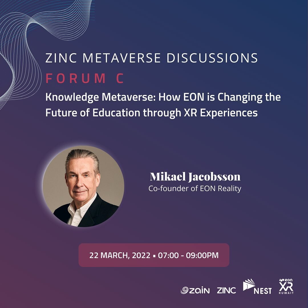 Click the link in our bio to join!

Register to attend the second ZINC Metaverse Discussions Forum to hear all about how EON is changing the future of education. 

#EONXR #EONKuwait #EONReality #metaverse #AR #VR #Kuwait #Technology #NEST