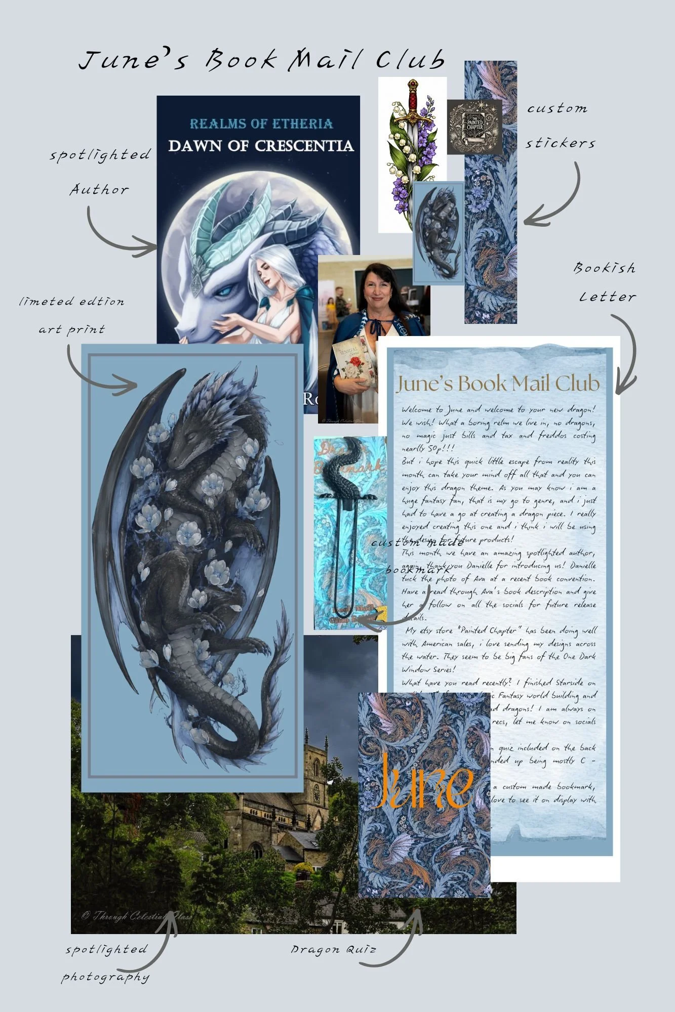 June’s Book Mail Club – Dragons, Fantasy &amp; Beautiful Bookish Treats