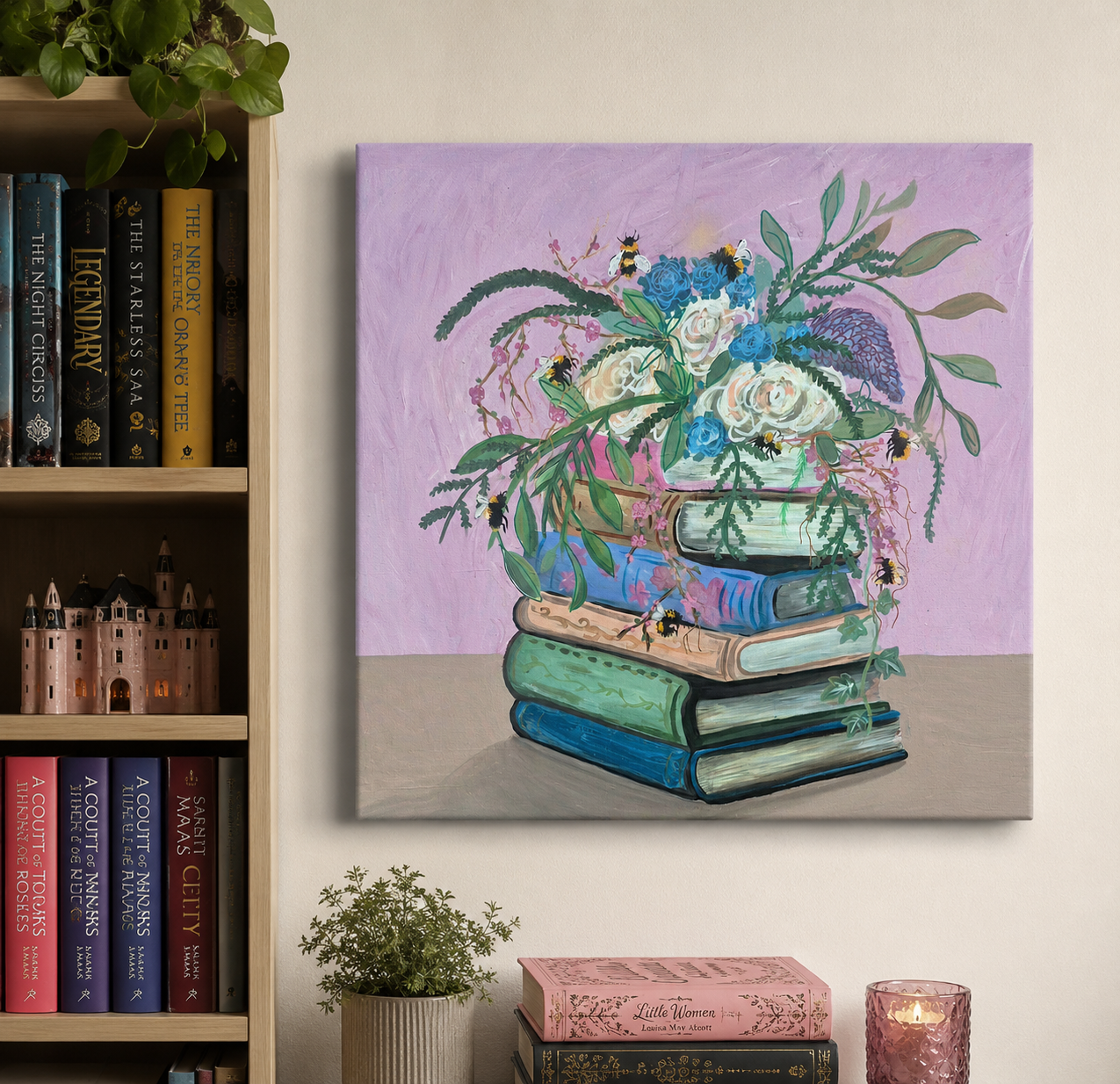New Original Painting – Where Books Bloom