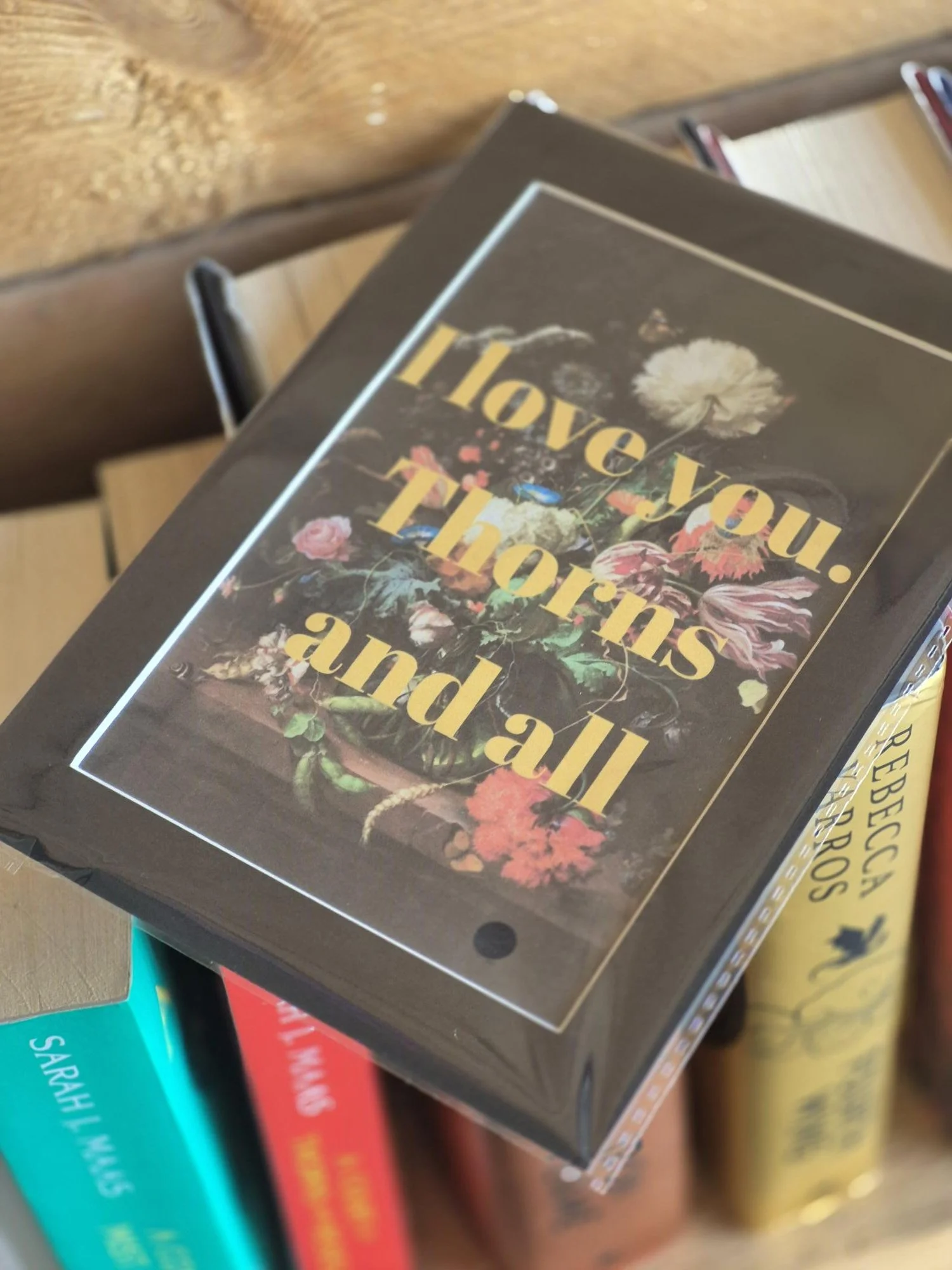 ACOTAR Inspired Art Print | Fantasy Romance Wall Art | “I Love You Thorns and All” Quote | Bookish Gift for Fantasy Lovers