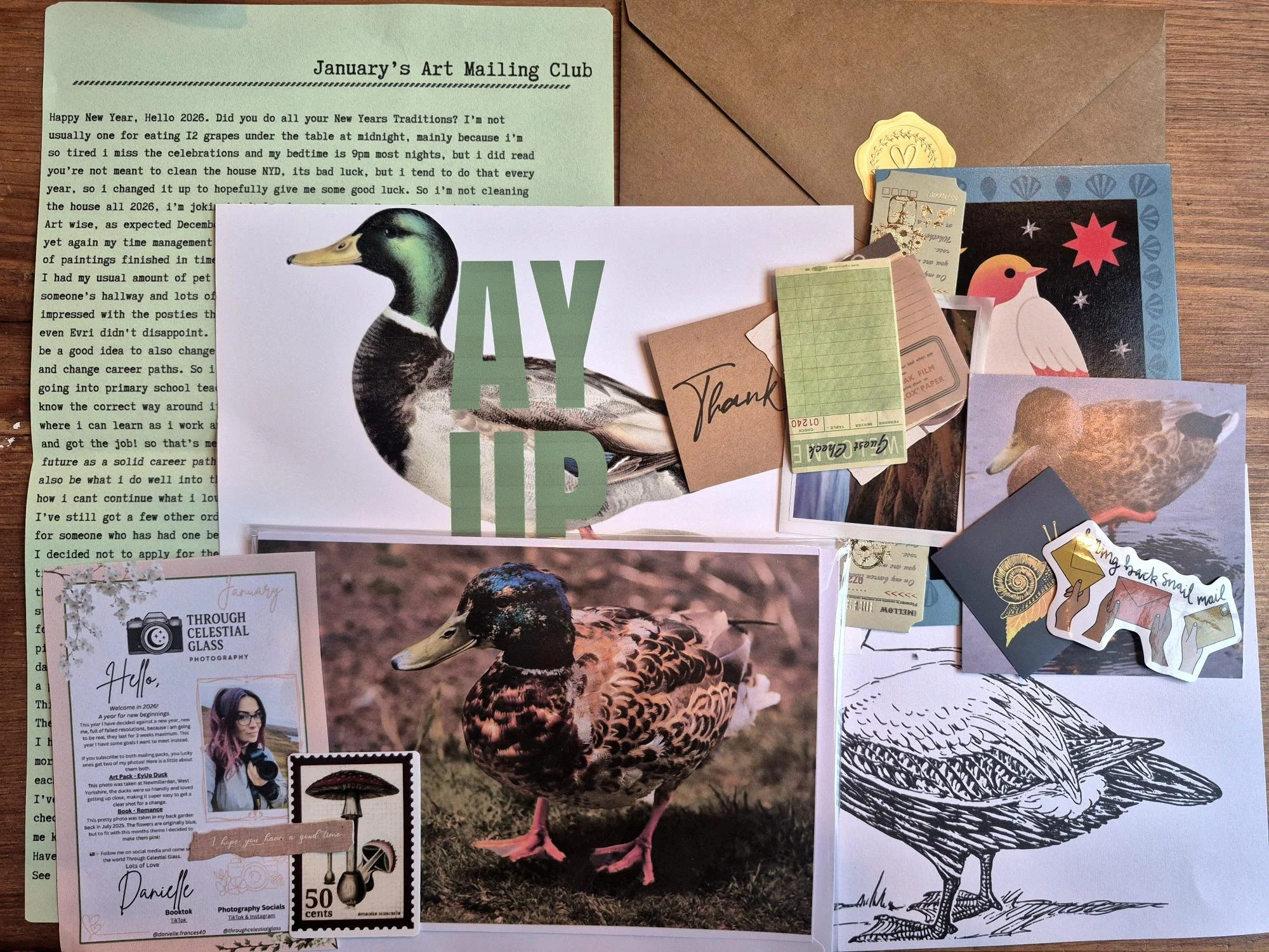 January's Art theme mailing club