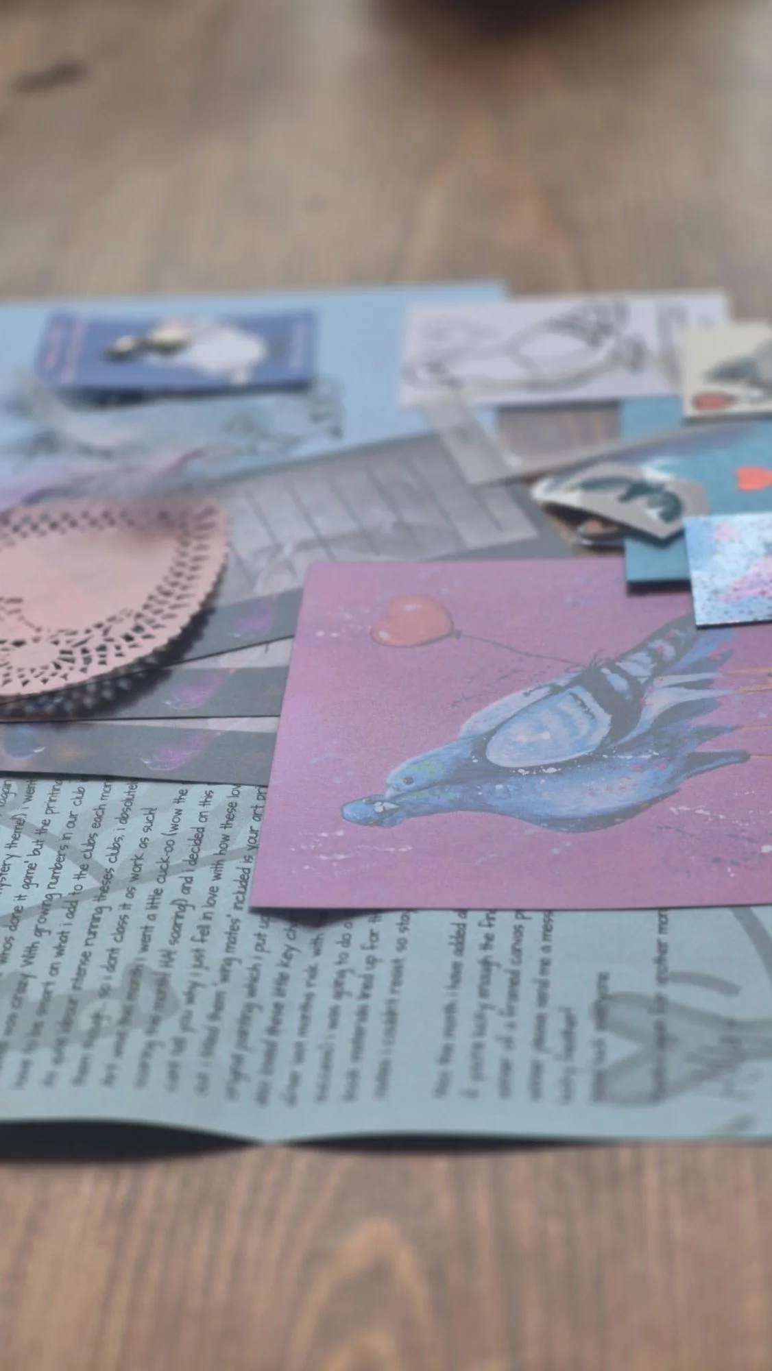 SNAIL MAIL Club, Pigeon Love Bird Art Mail Club, Bookish Stationery Pack, Journaling Scrapbook Kit, Reader Gift, Pen Pal Kit, Booktok