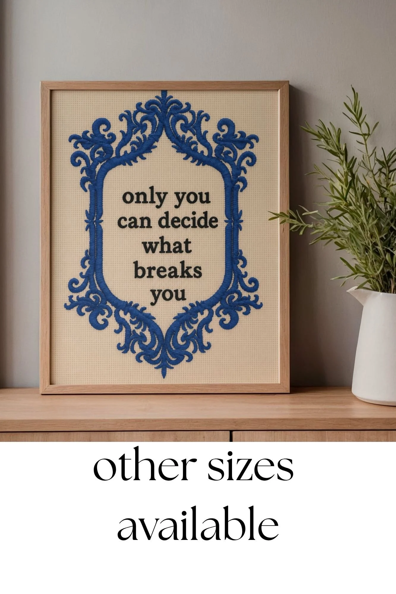 Fantasy Book Quote Print | “Only You Can Decide What Breaks You” Gothic Wall Art | Book Lover Gift | Romantasy Inspired